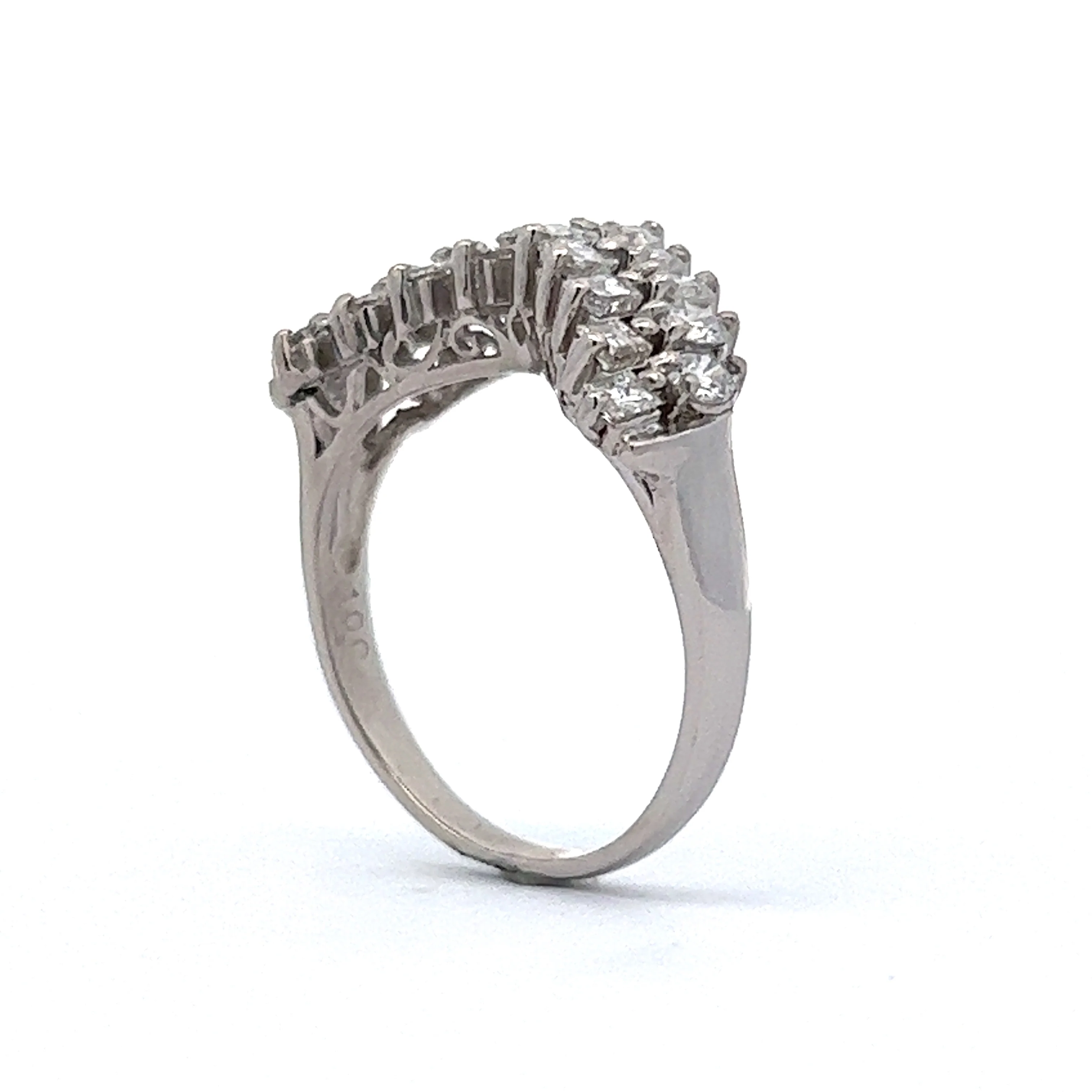 .72 Round Brilliant Diamond Wedding Band in Platinum - Image 5