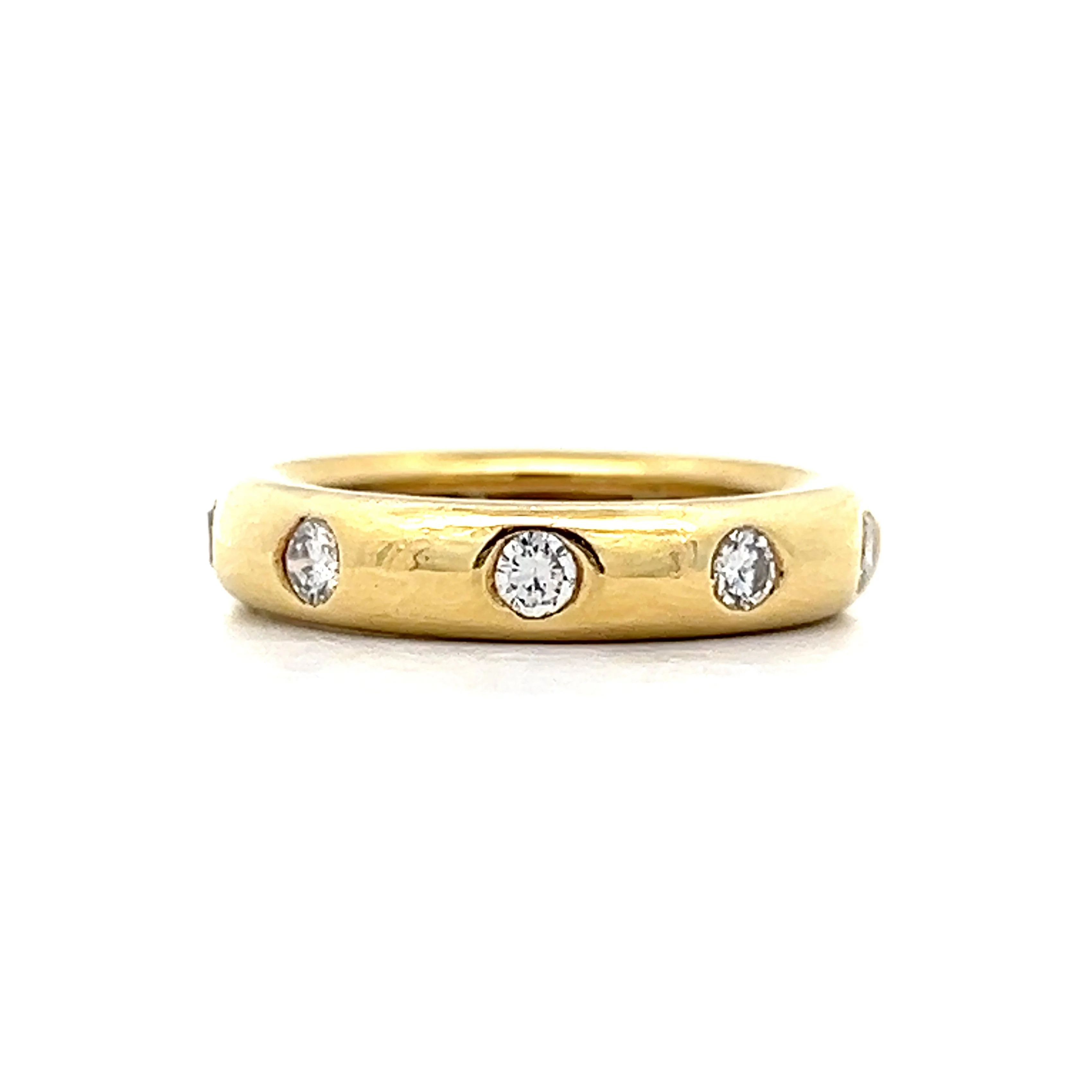 .72 Flush Set Diamond Ring in 14k Yellow Gold - Image 3