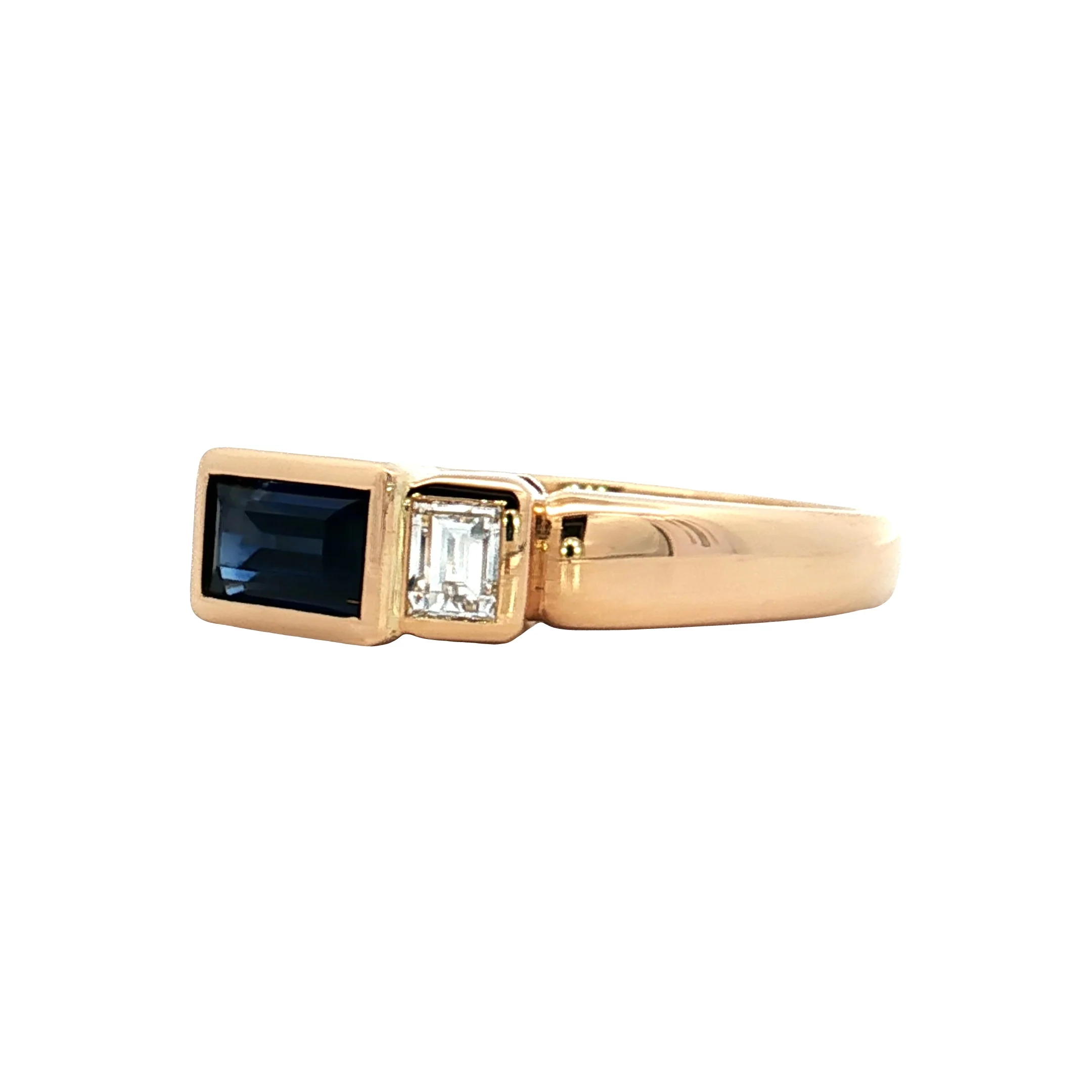 .73 Baguette Sapphire Engagement Ring in 18k - Image 2