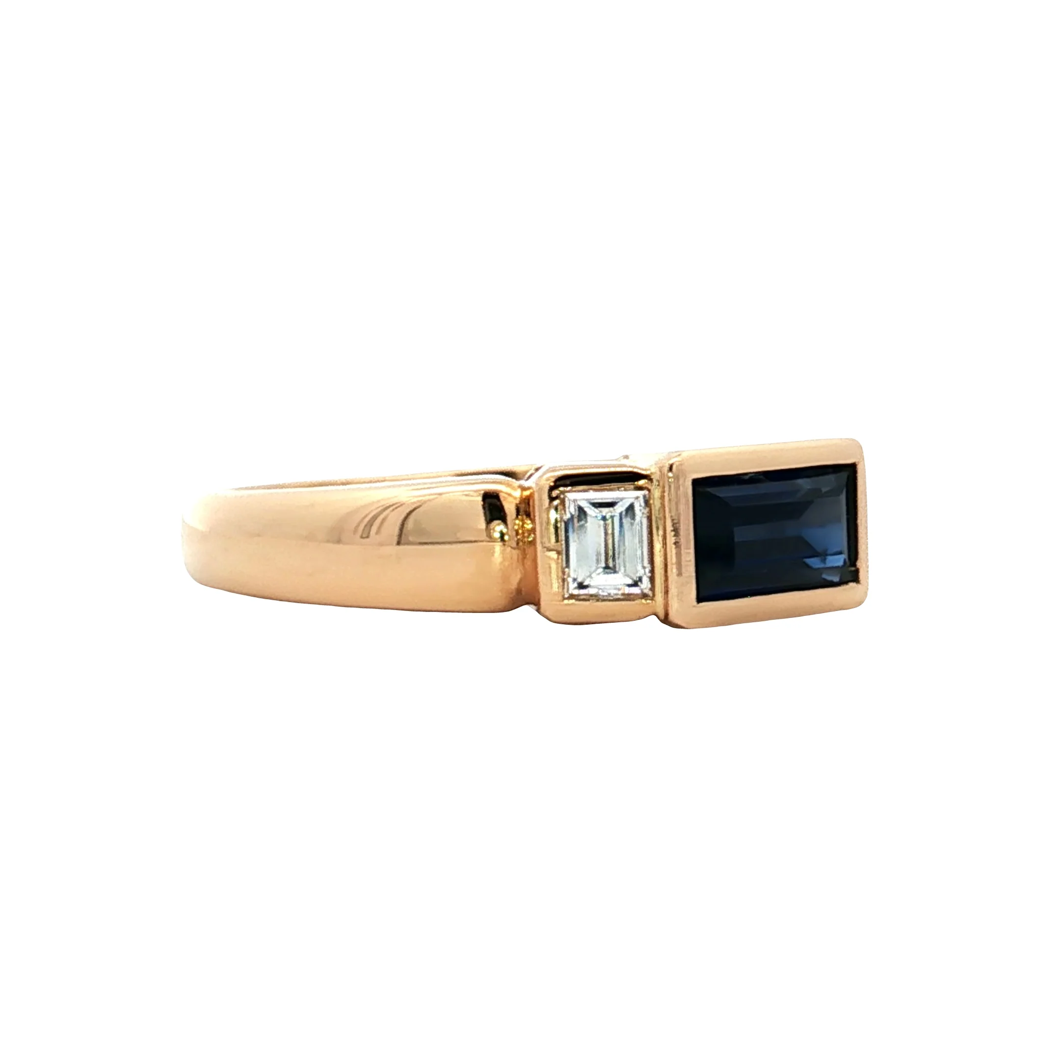 .73 Baguette Sapphire Engagement Ring in 18k - Image 3