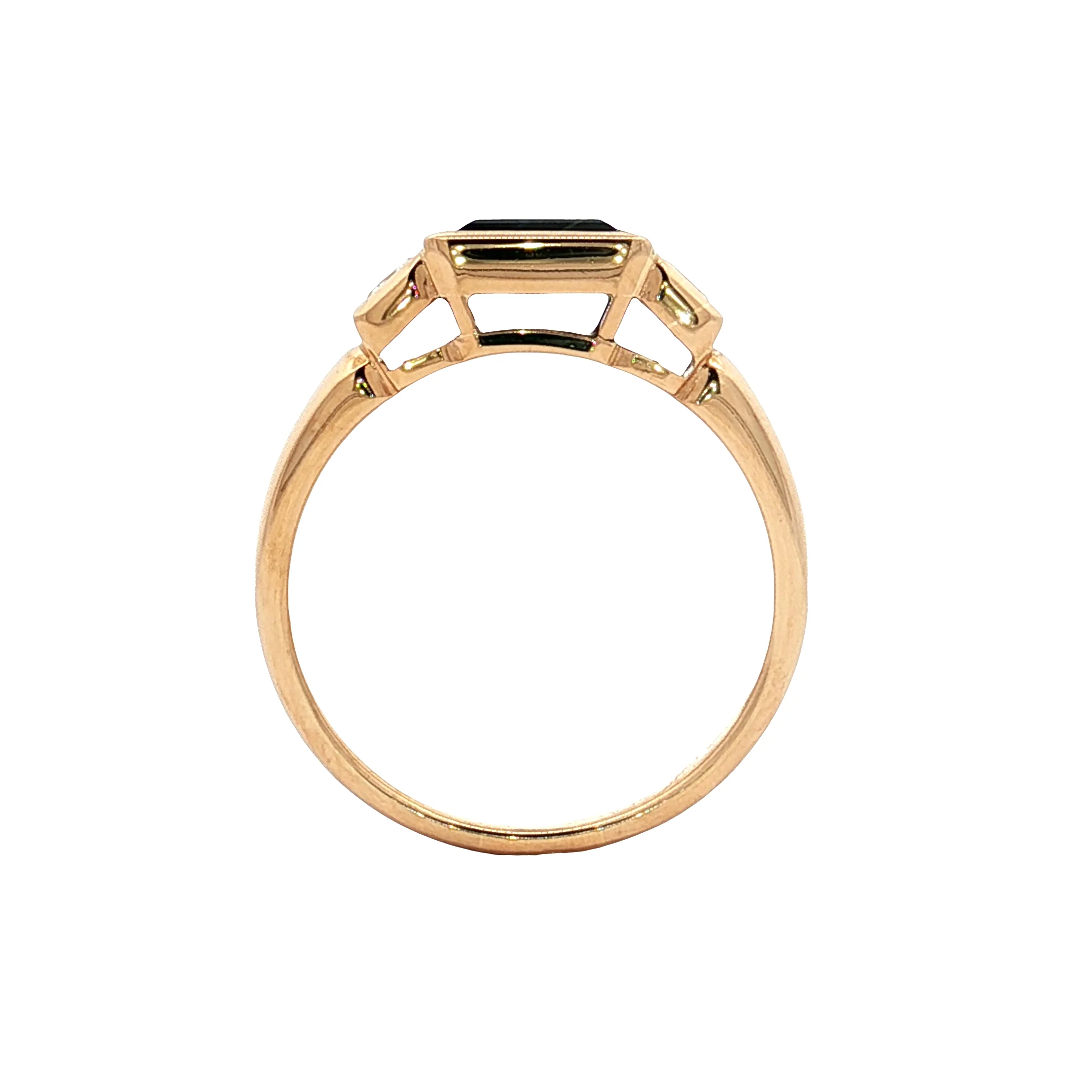 .73 Baguette Sapphire Engagement Ring in 18k - Image 4