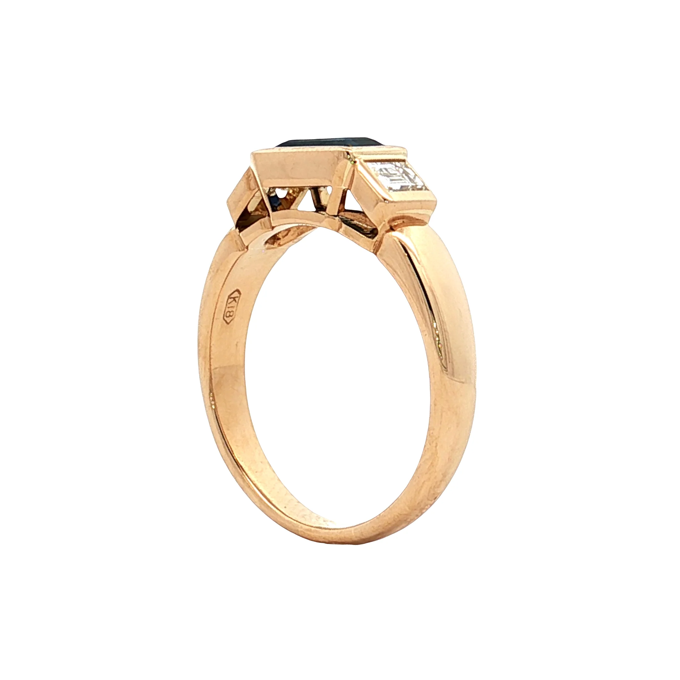 .73 Baguette Sapphire Engagement Ring in 18k - Image 5