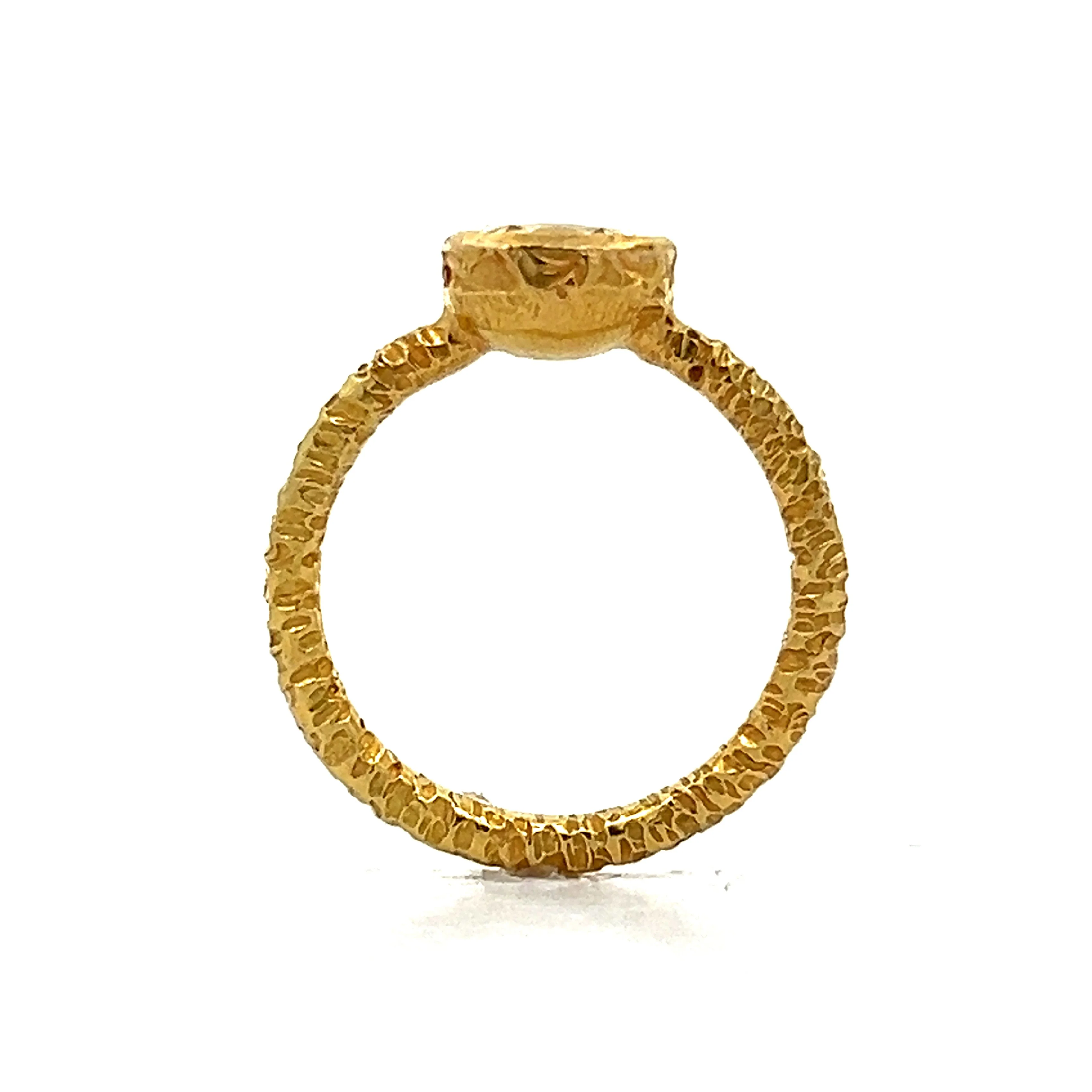 .73 Rose Cut Diamond Stacking Ring in 24k Yellow Gold - Image 4
