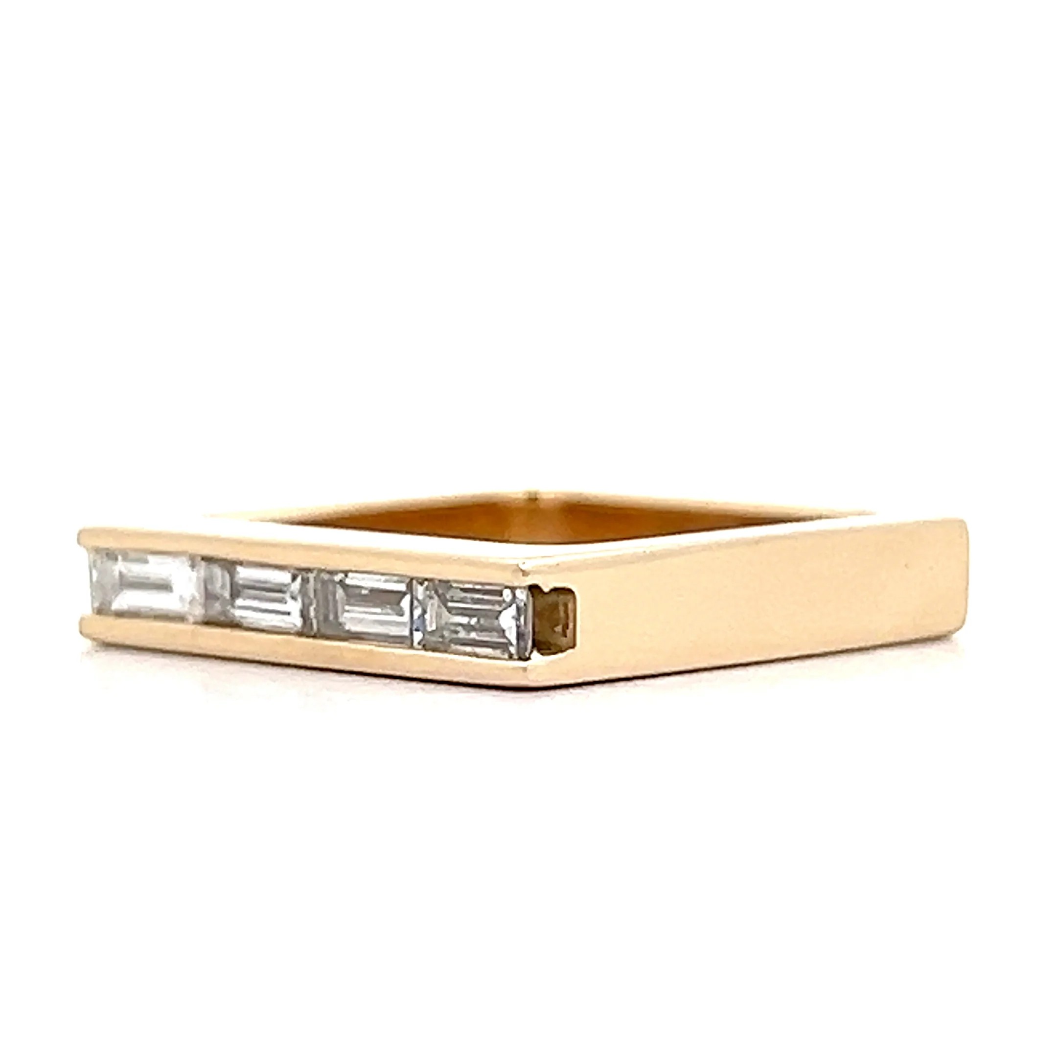 .74 Baguette Diamond Stacking Ring in 14k Yellow Gold - Image 2