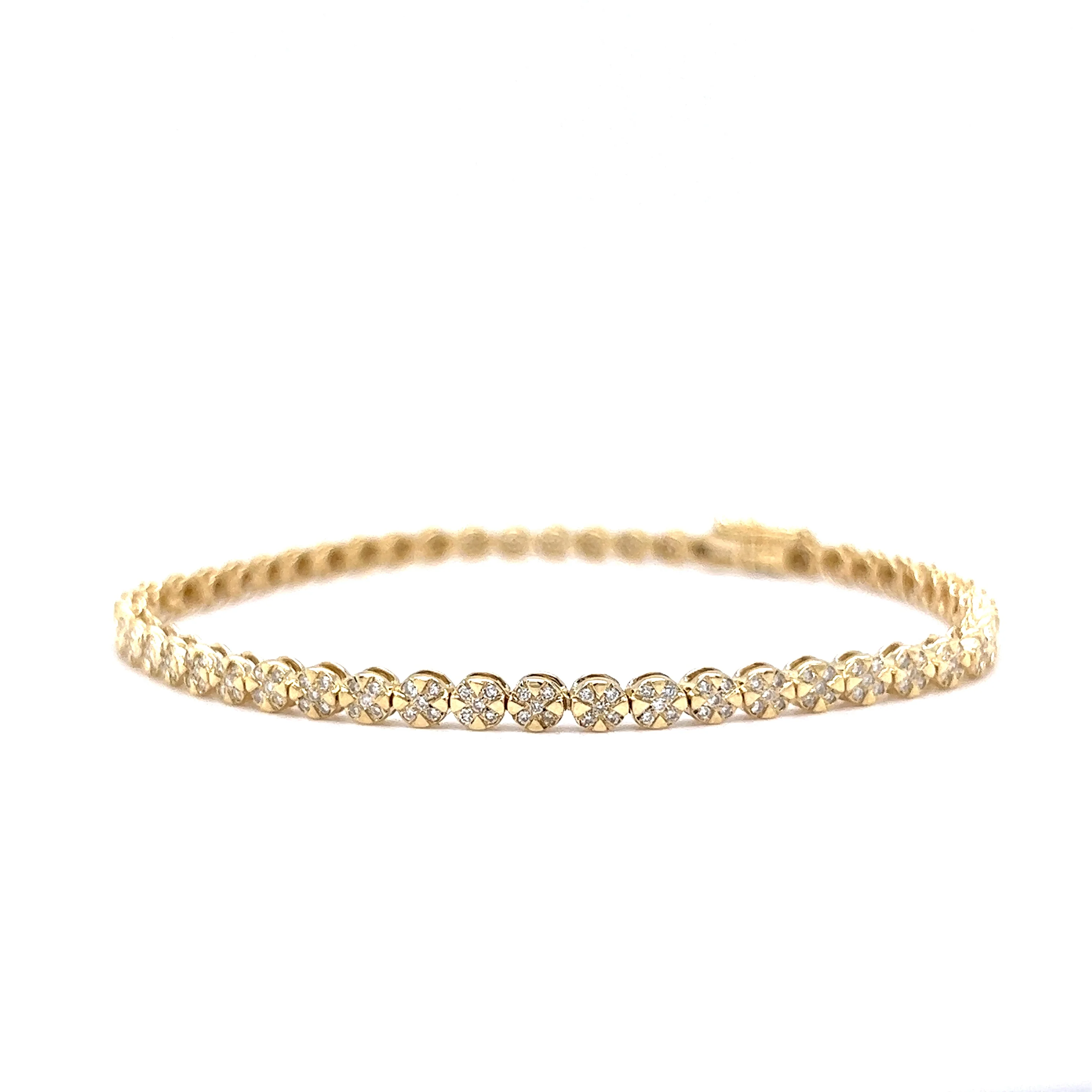 .83 Round Brilliant Diamond Tennis Bracelet in 14k Yellow Gold - Image 2