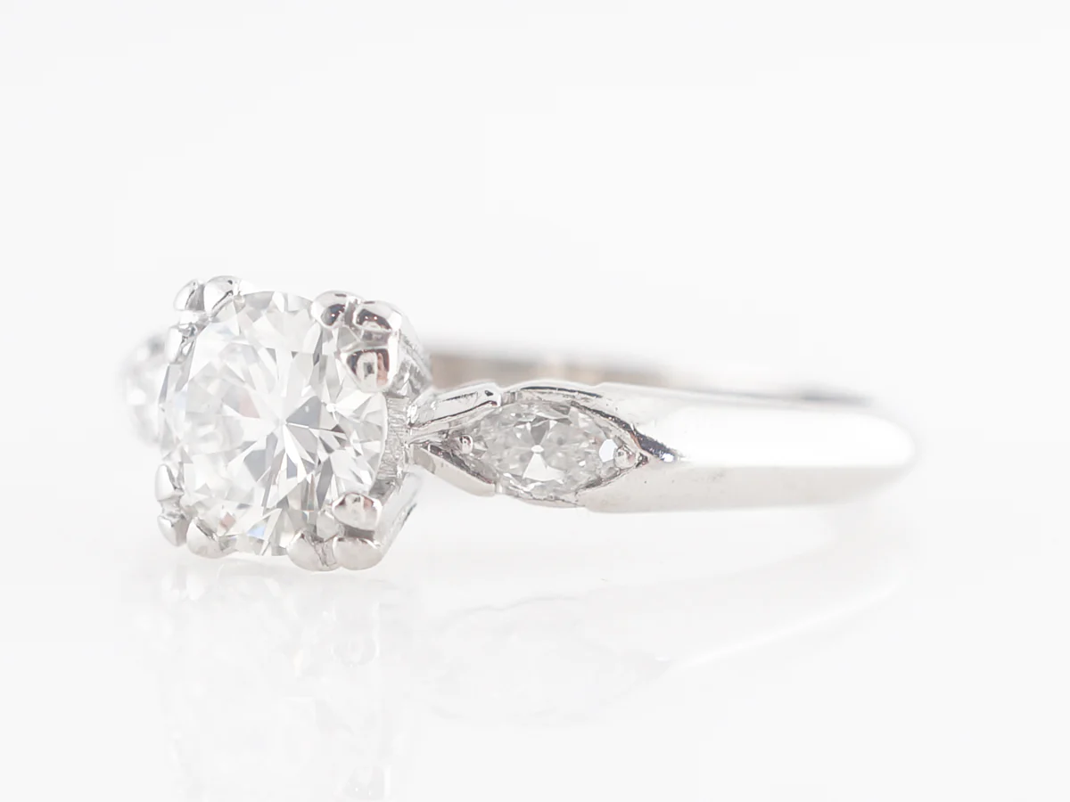 .75 Art Deco Diamond Engagement Ring in Platinum - Image 2