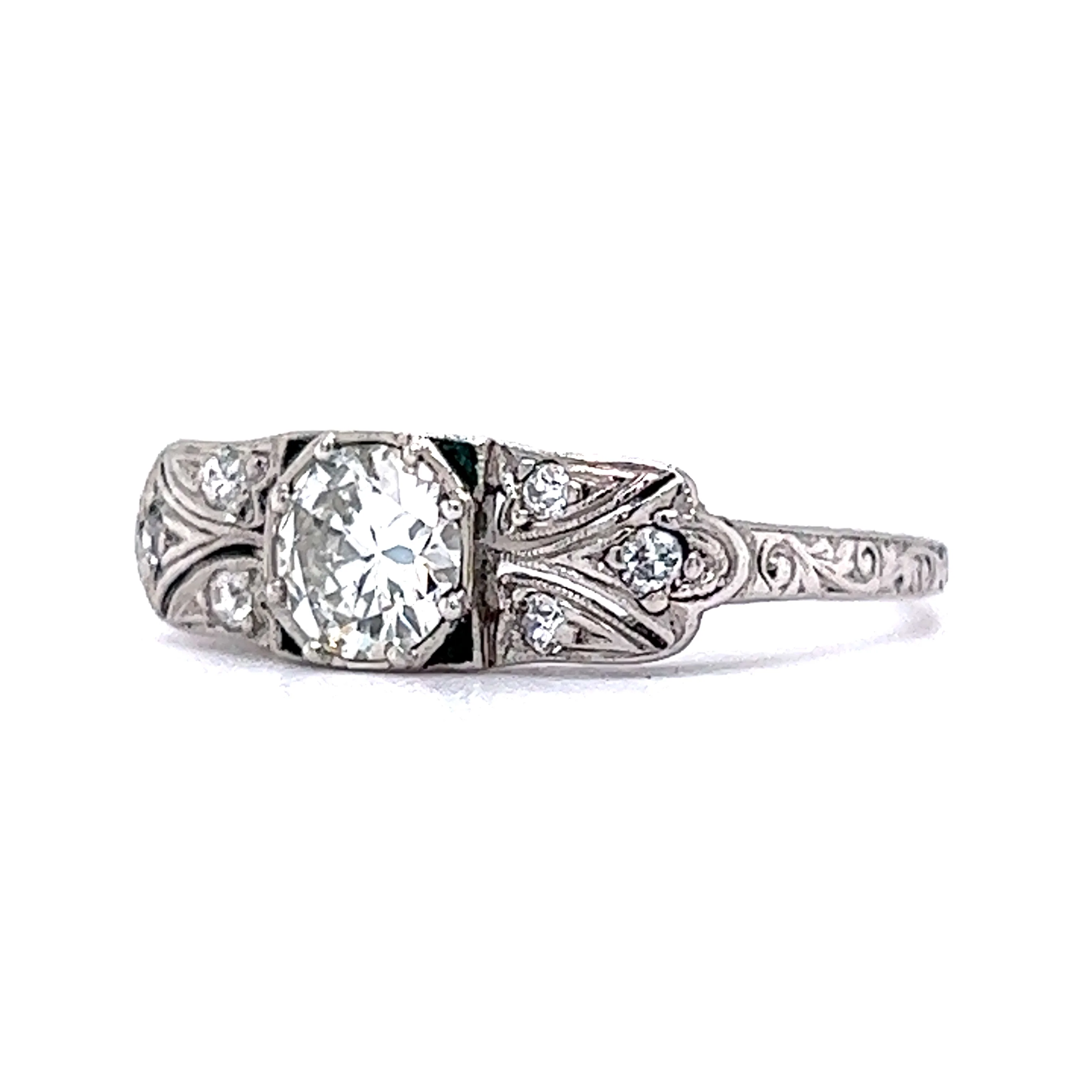Vintage Art Deco Tiffany & Co Engagement Ring in Platinum - Image 2