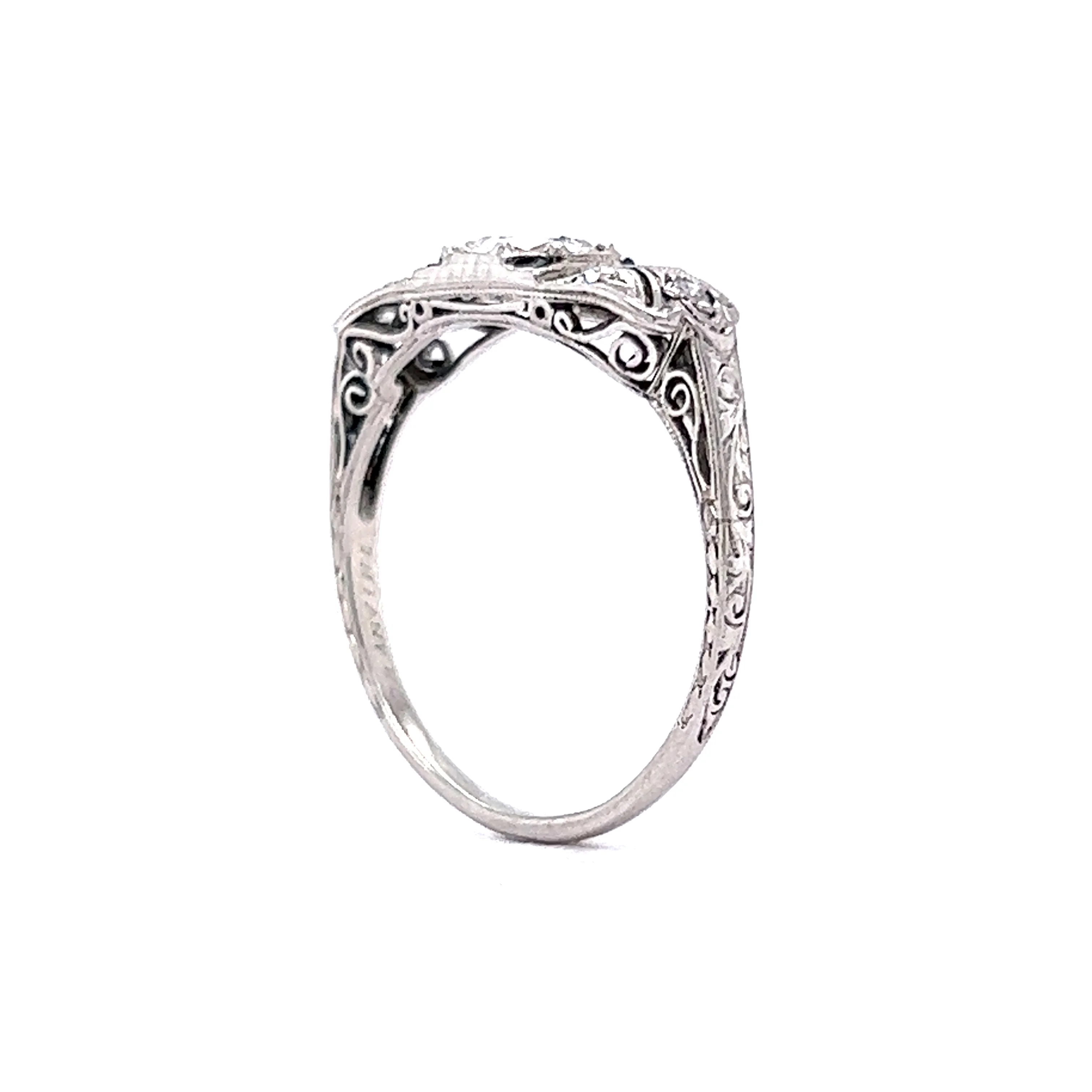 Vintage Art Deco Tiffany & Co Engagement Ring in Platinum - Image 5