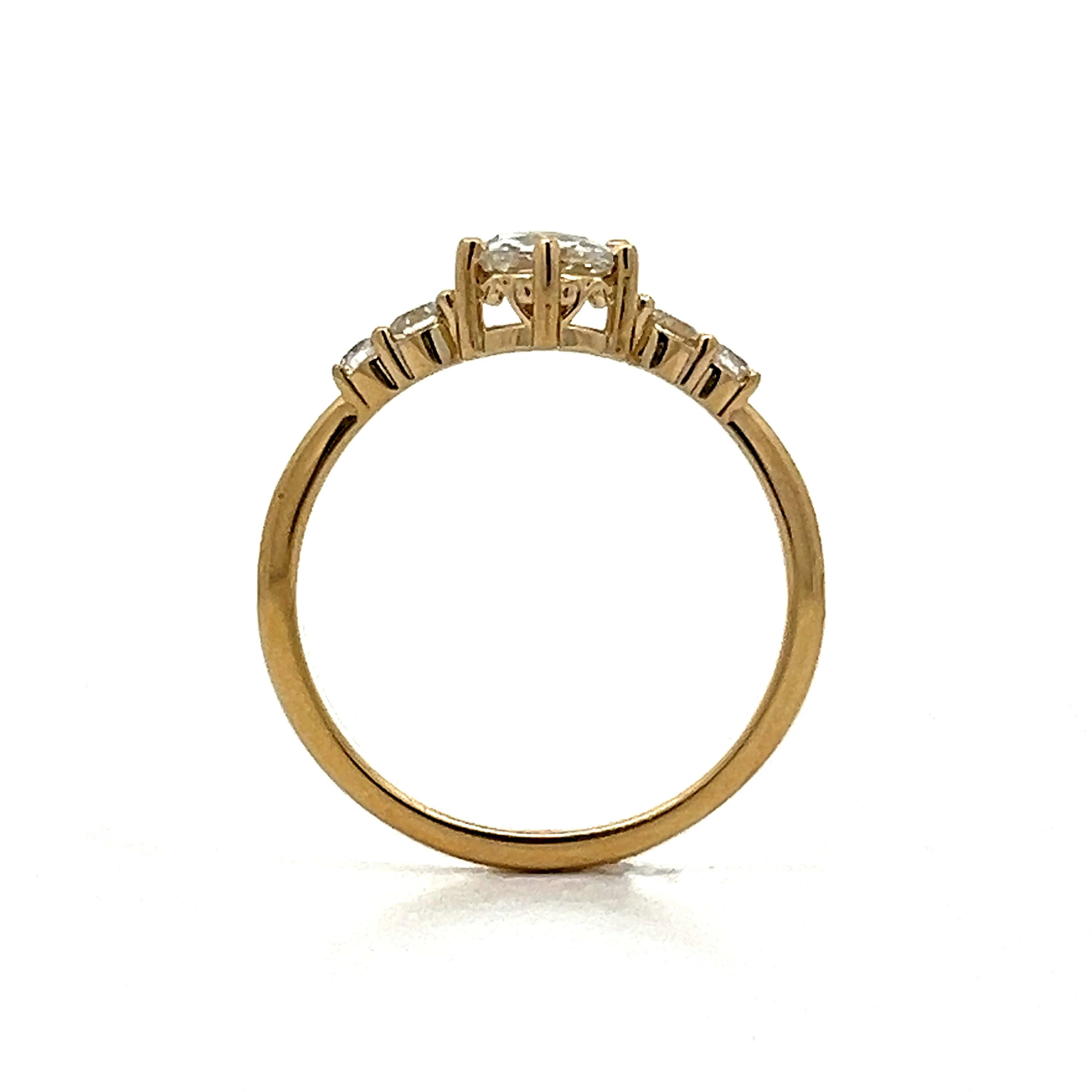 .82 Rose Cut Diamond Engagement Ring in Yellow Gold - Image 4