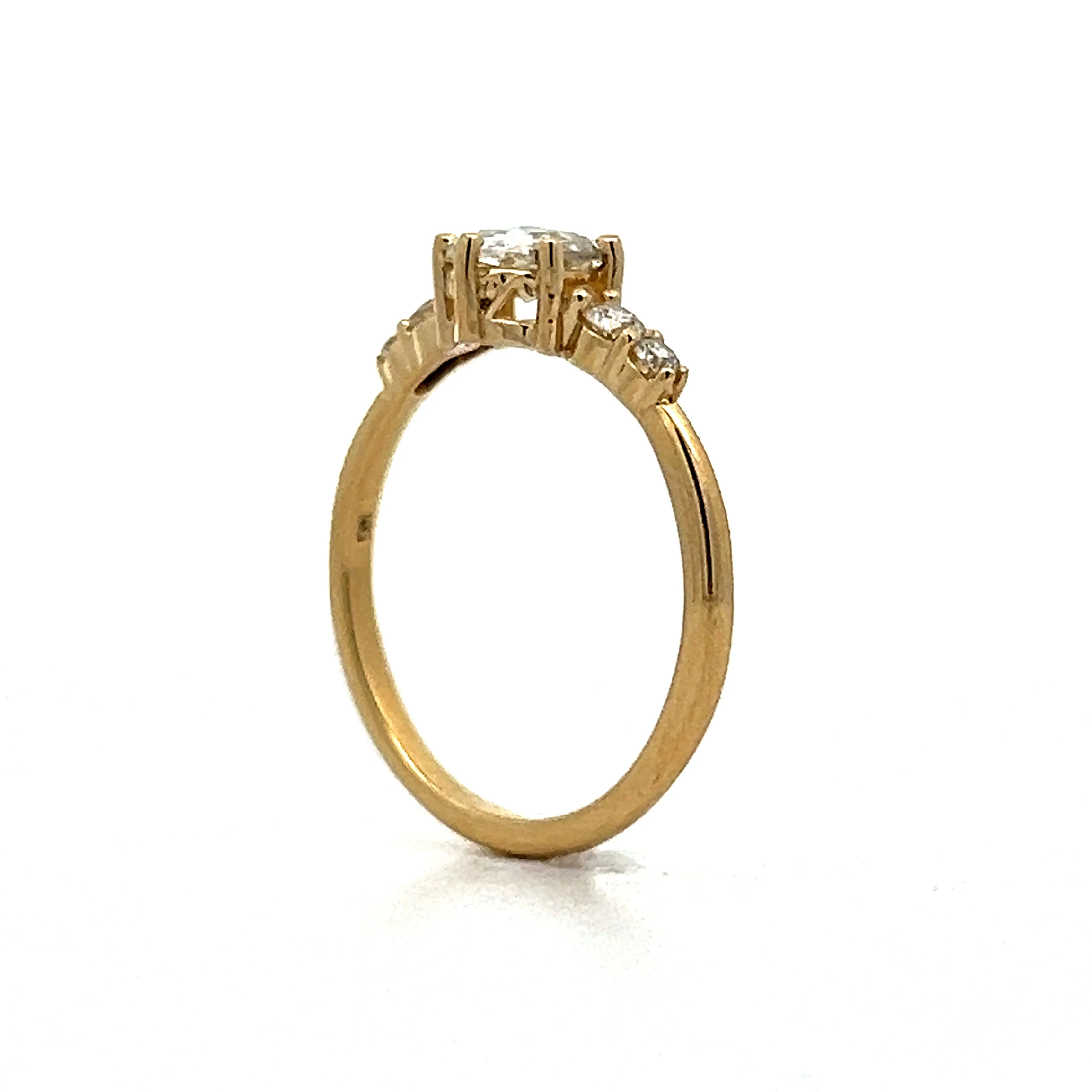.82 Rose Cut Diamond Engagement Ring in Yellow Gold - Image 5