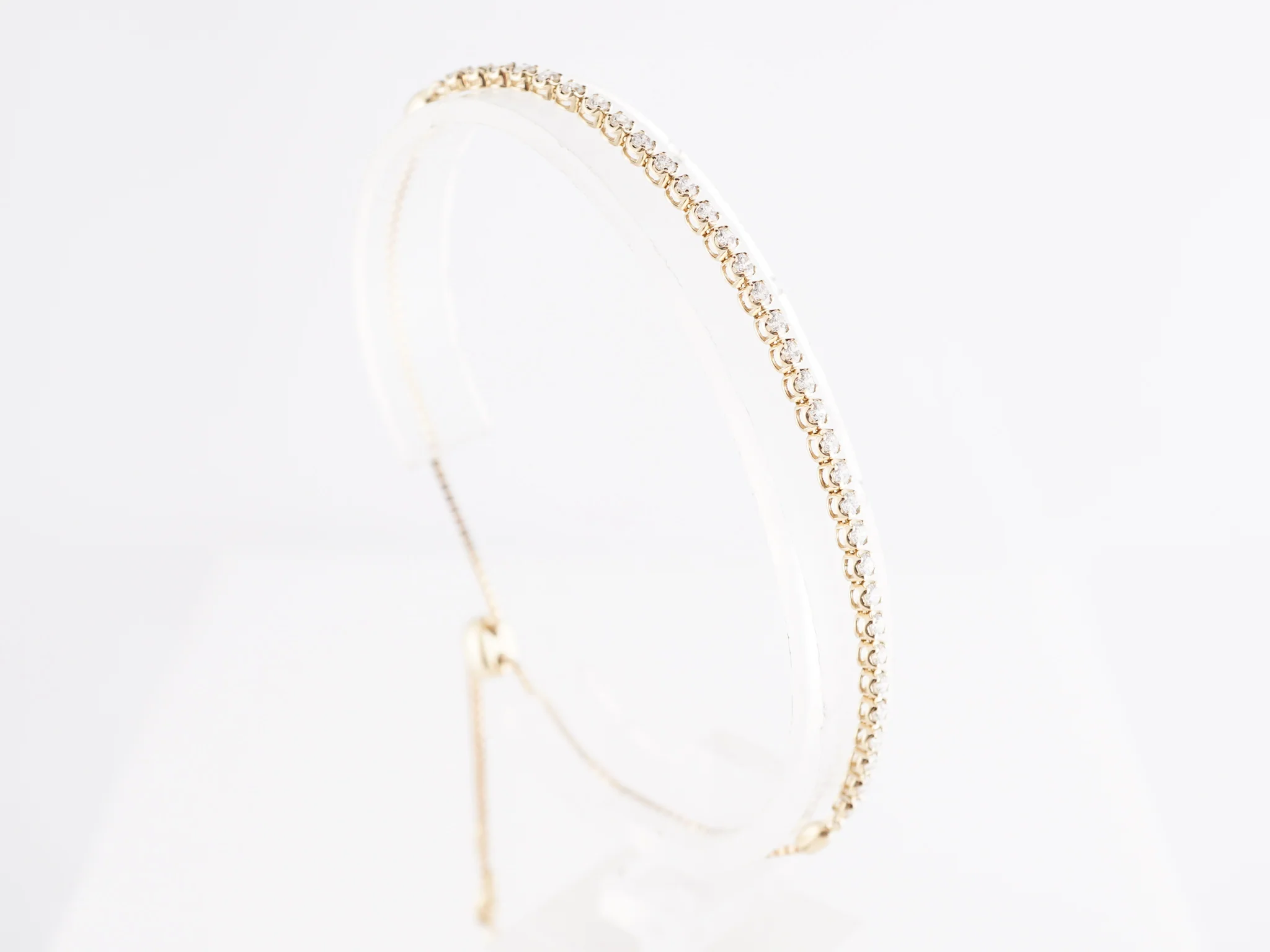 .75 Thin Diamond Bracelet in 14k Yellow Gold - Image 3