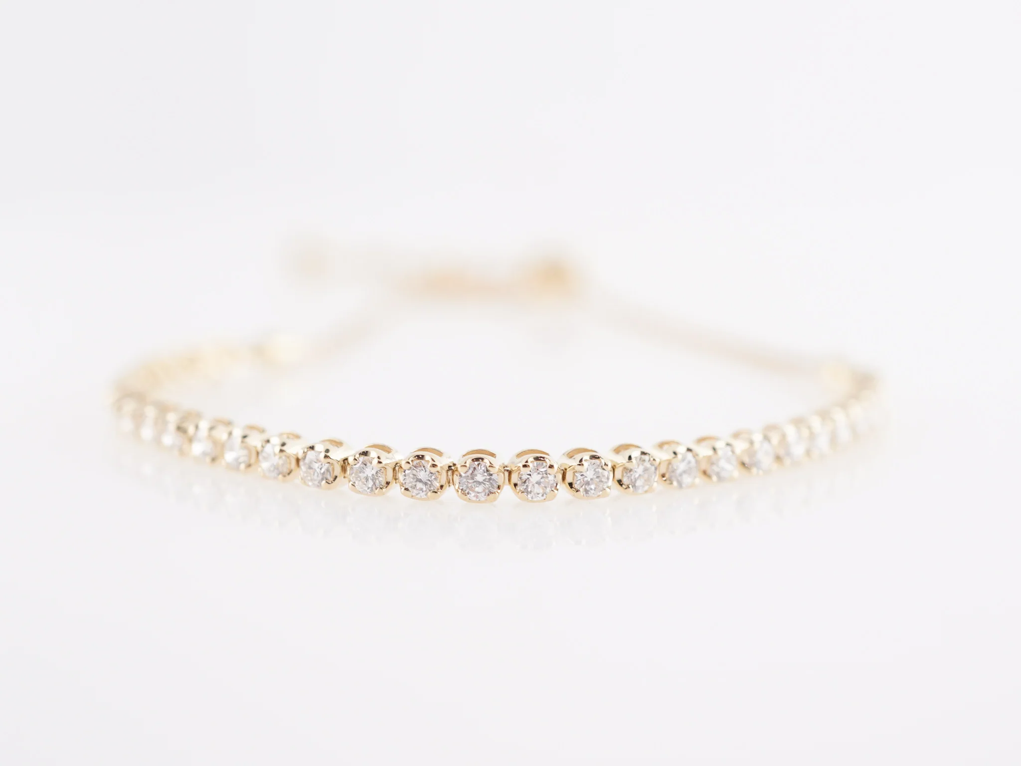 .75 Thin Diamond Bracelet in 14k Yellow Gold - Image 4