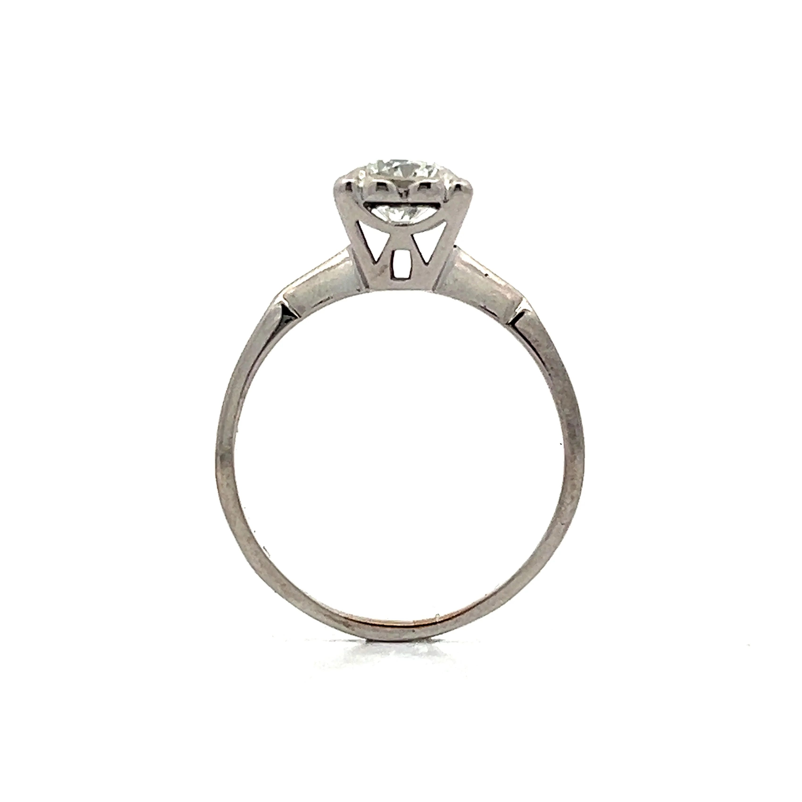 .75 Vintage Retro Diamond Engagement Ring in 14k - Image 4