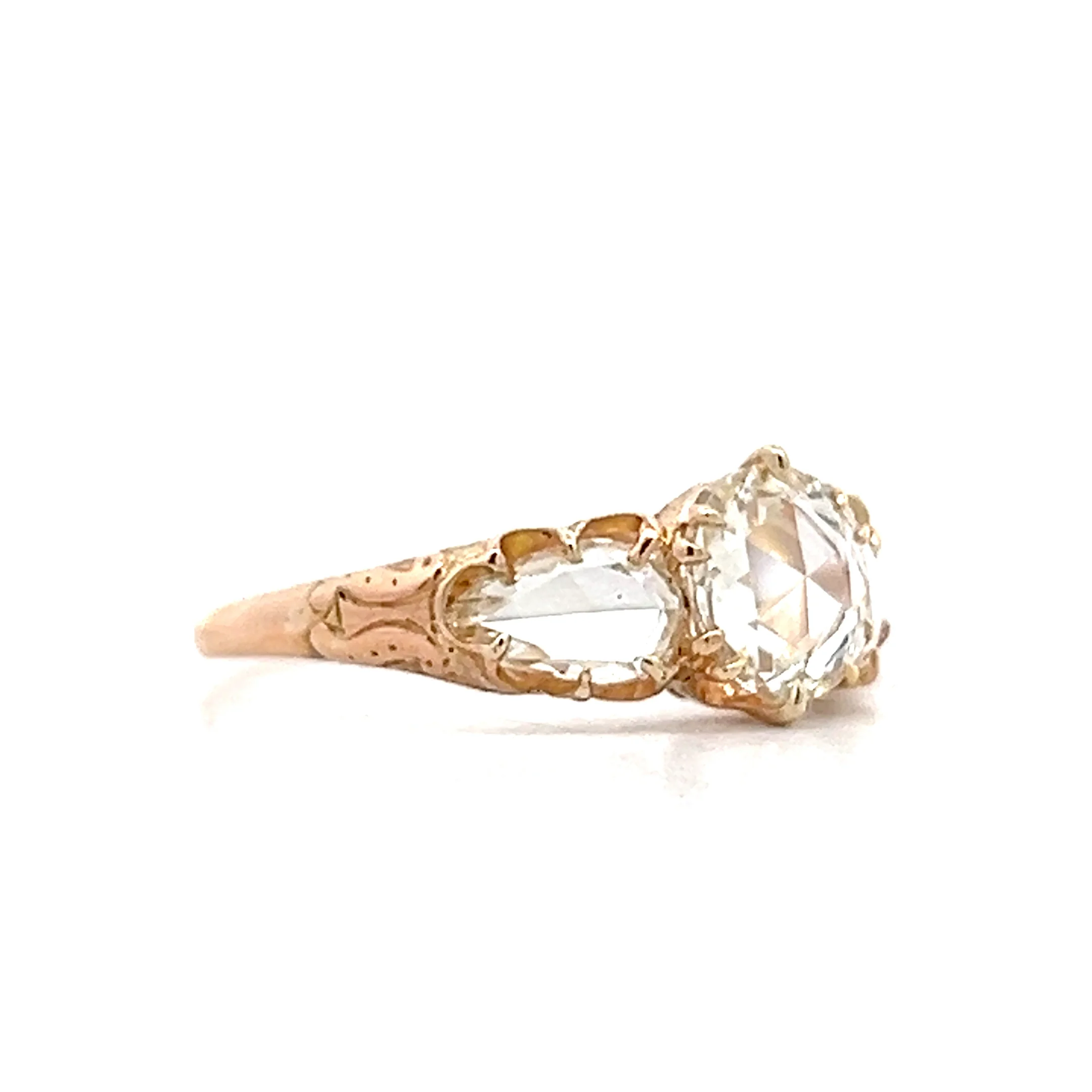 .76 Antique Victorian Rose Diamond Engagement Ring - Image 3