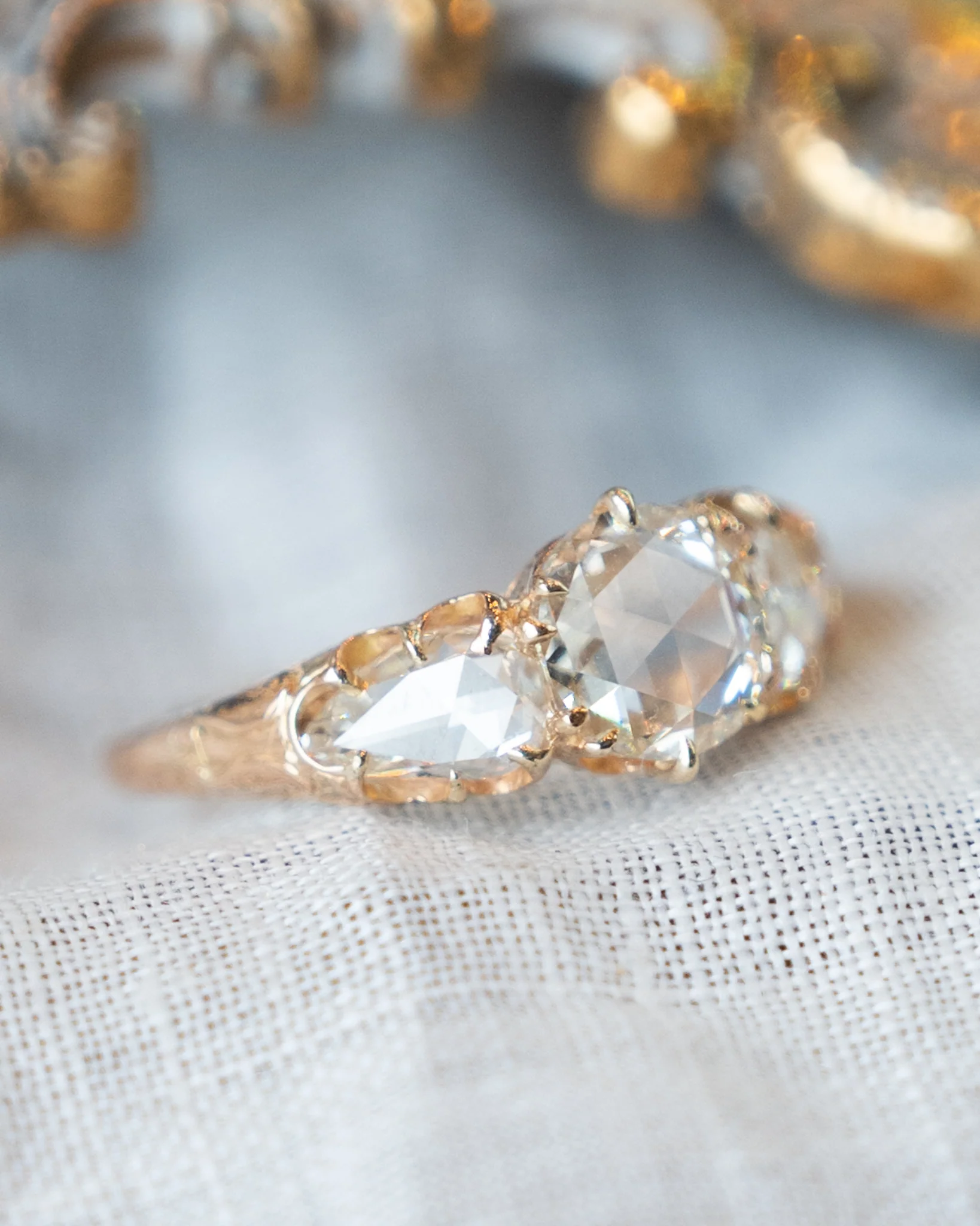 .76 Antique Victorian Rose Diamond Engagement Ring - Image 6