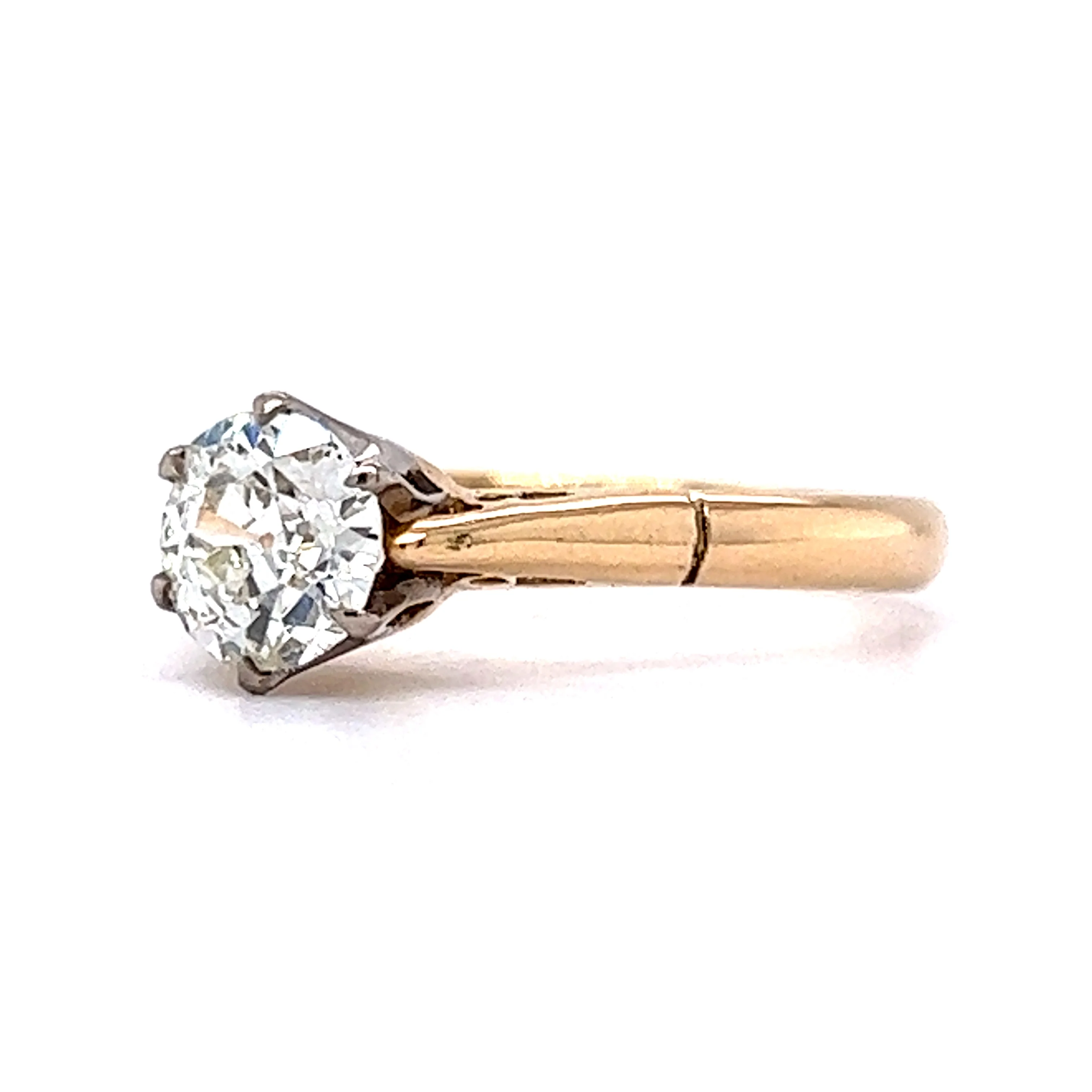 .76 Solitaire GIA Art Deco Engagement Ring in 14k Yellow Gold - Image 2