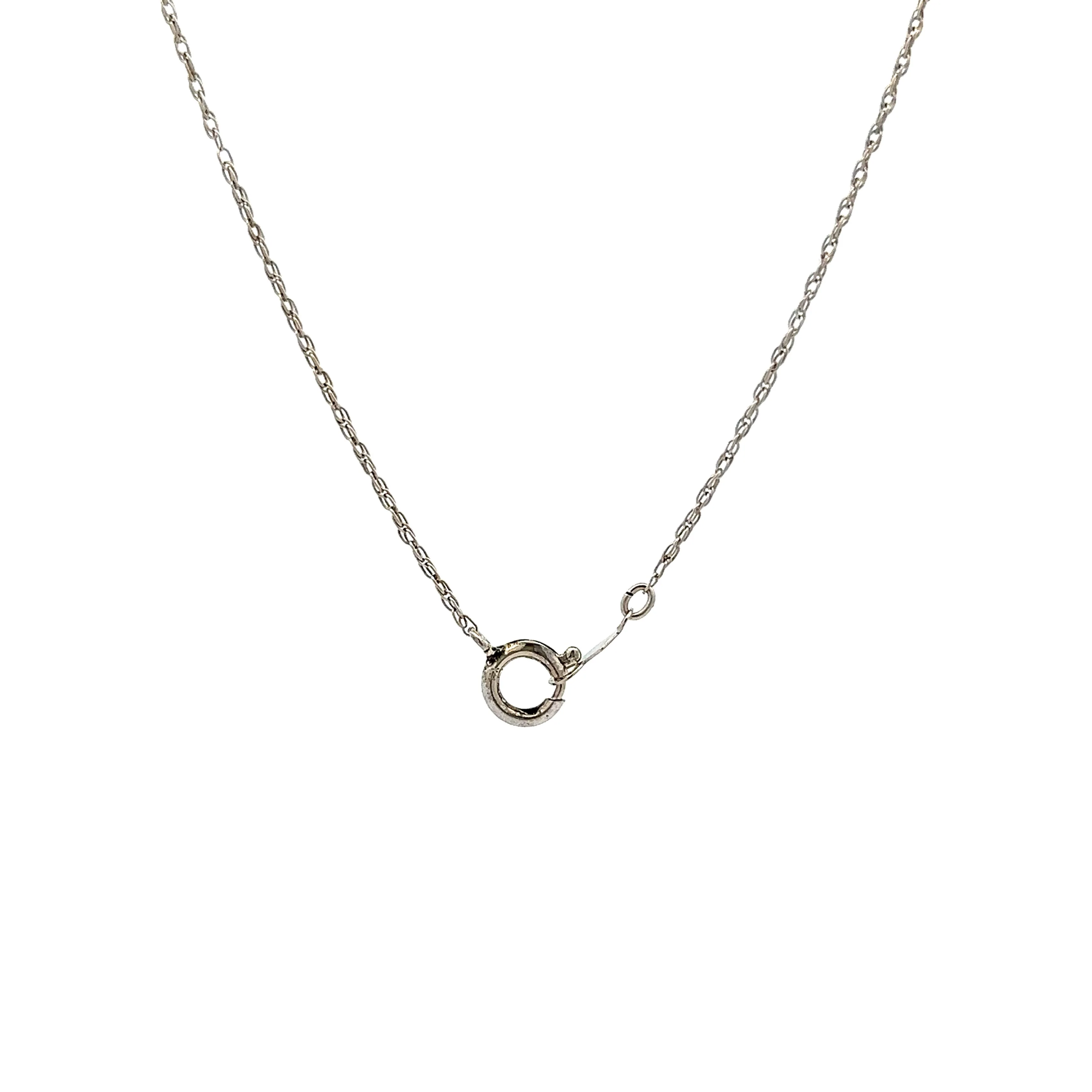 .77 Antique Edwardian Diamond Pendant in 14k - Image 5