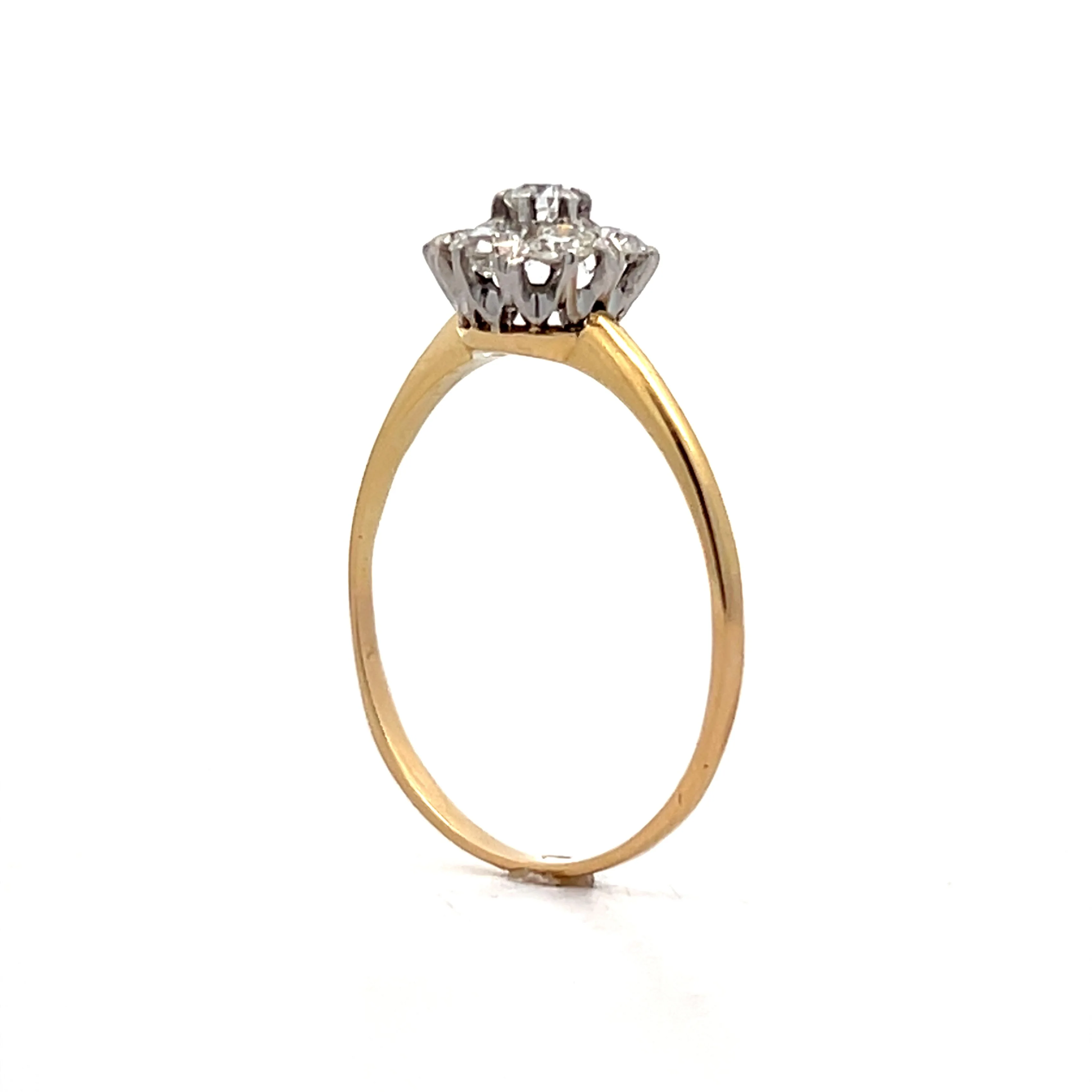 .77 Antique Victorian Halo Engagement Ring in 14k/Platinum - Image 5