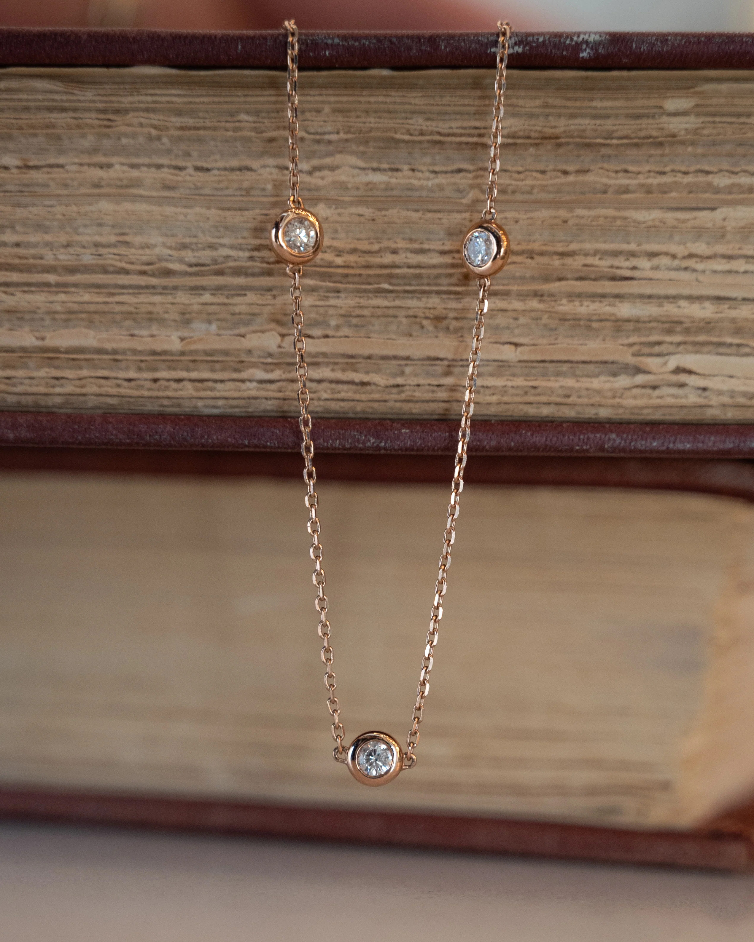 .77 Diamonds by the Yard Necklace 14k Rose Gold - Image 5
