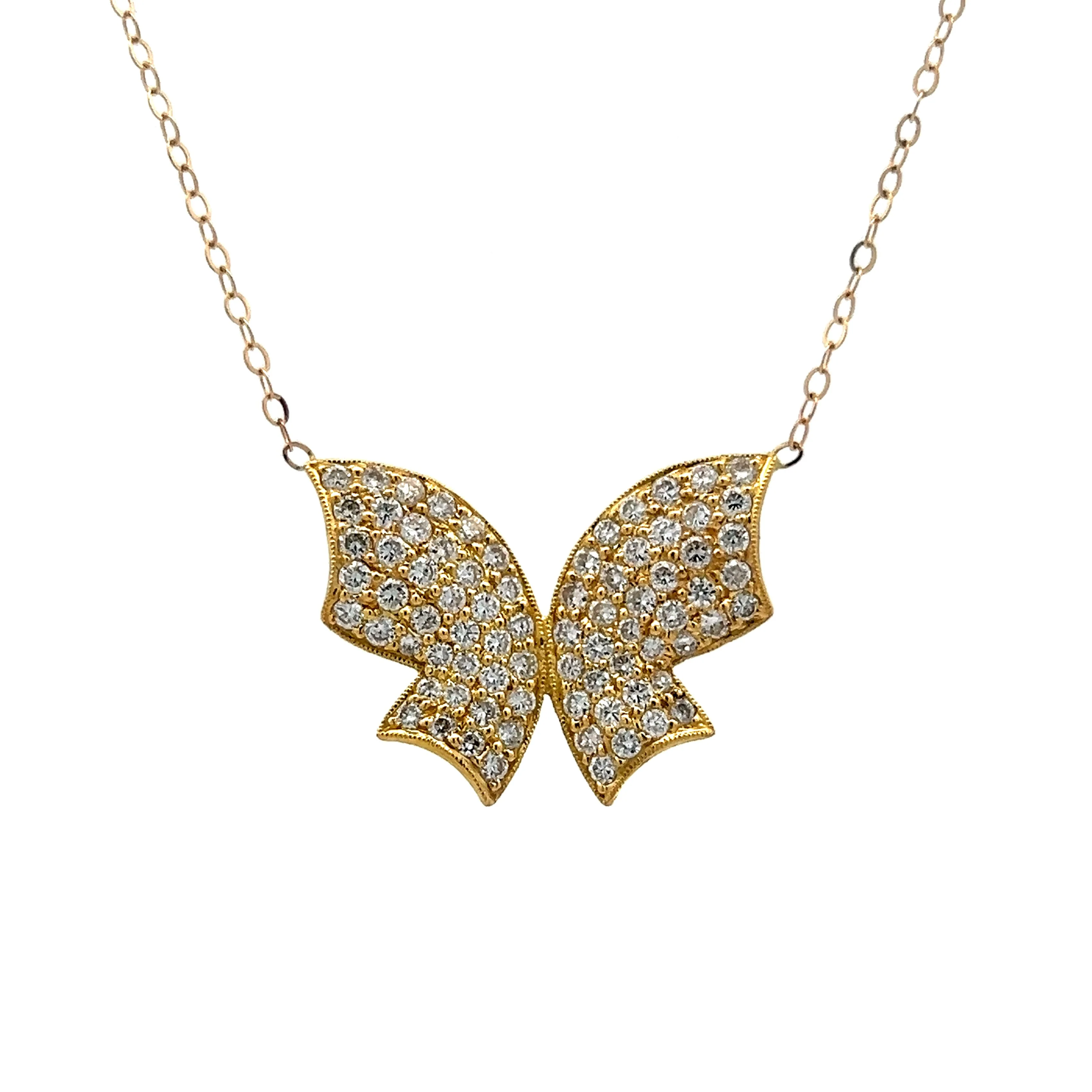 .78 Diamond Pendant Necklace in 18k Yellow Gold