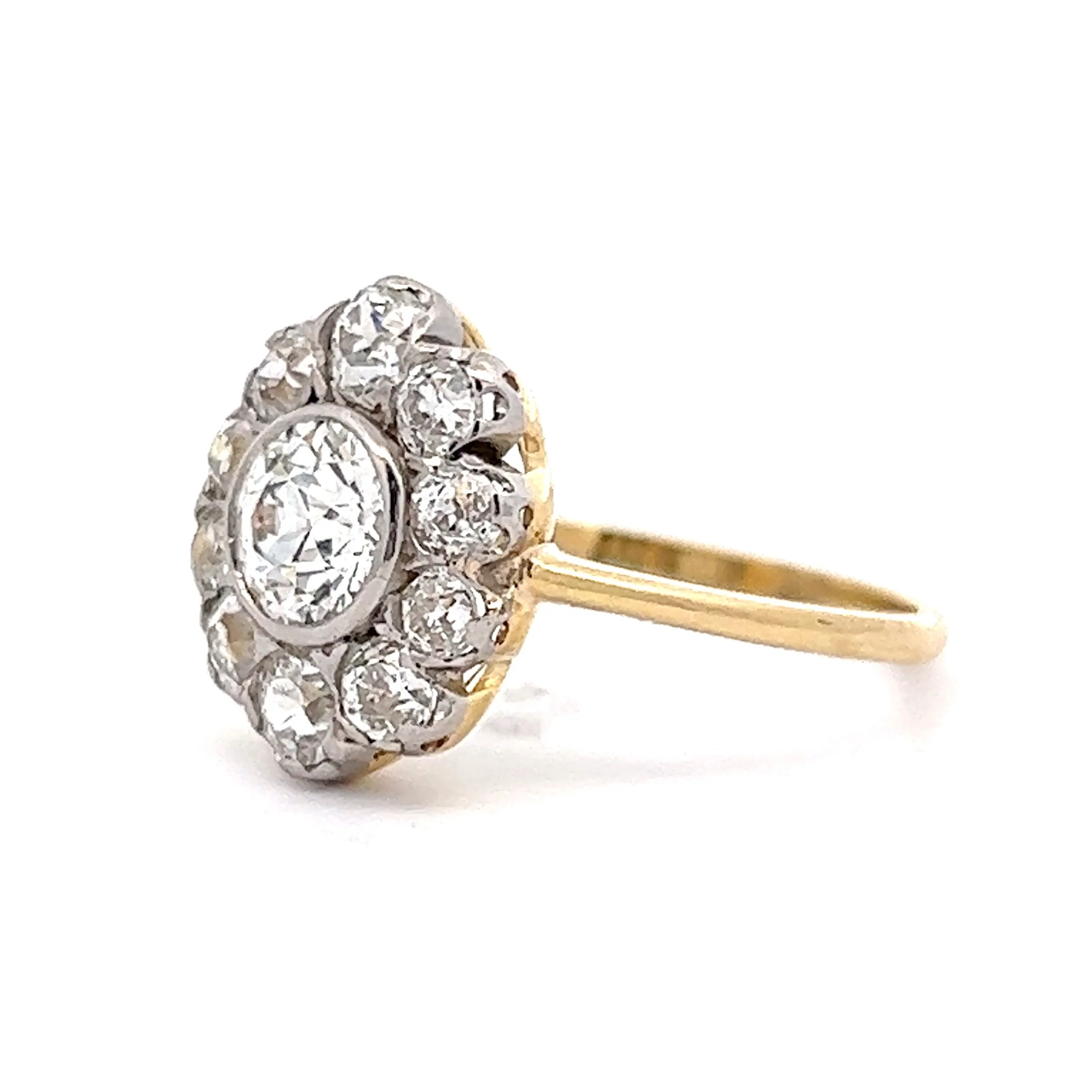 .78 Old European Cut Diamond Halo Engagement Ring - Image 2