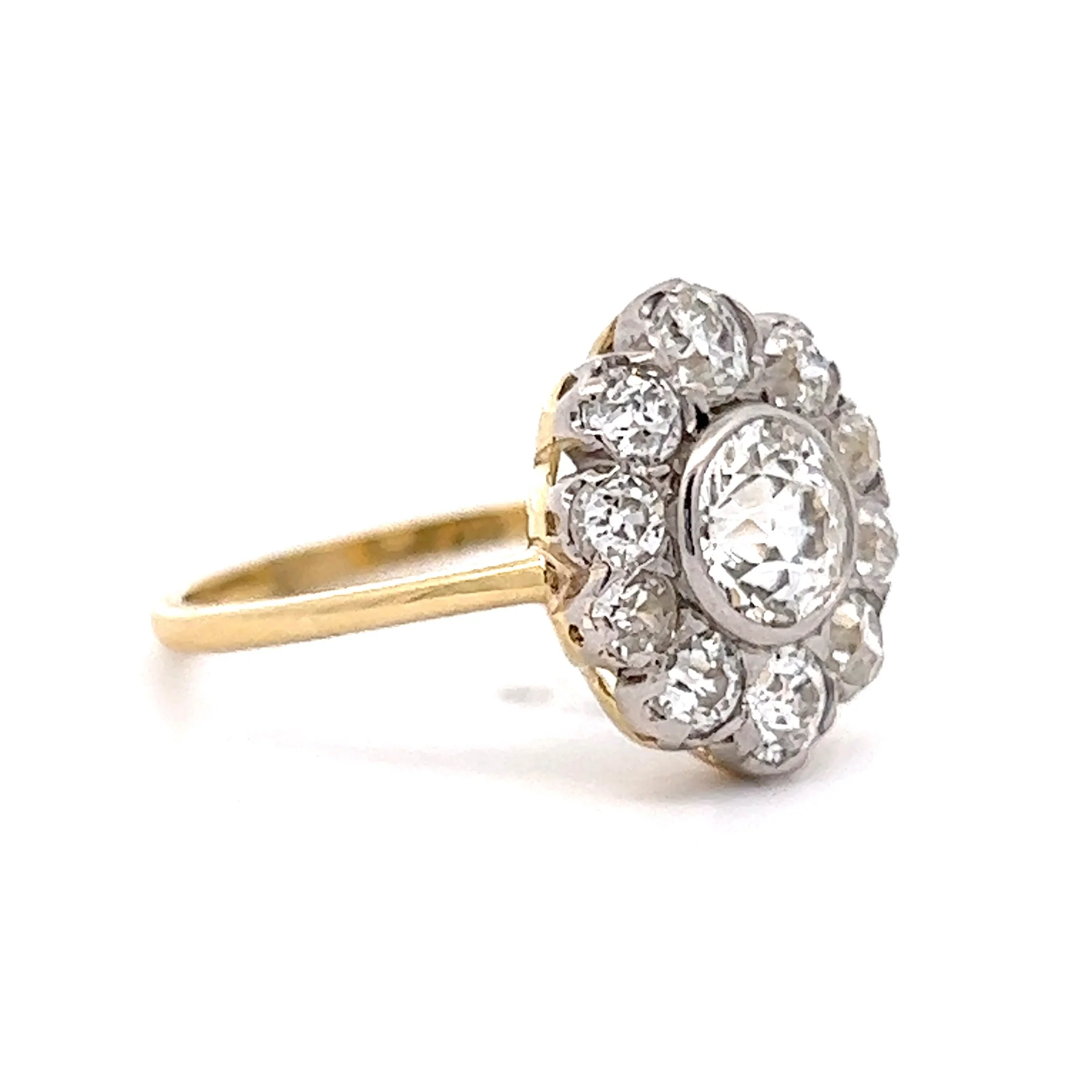 .78 Old European Cut Diamond Halo Engagement Ring - Image 3