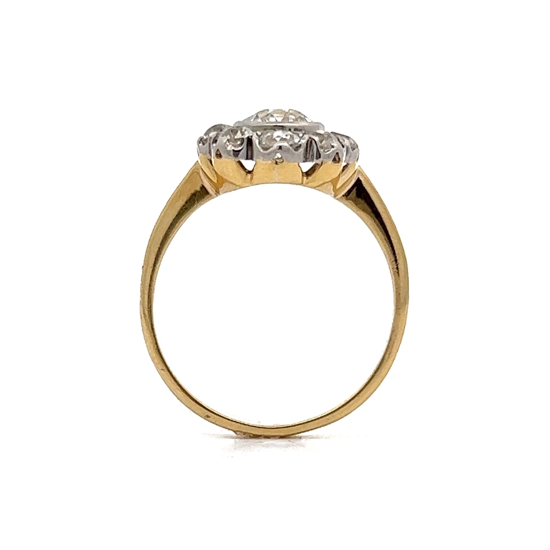.78 Old European Cut Diamond Halo Engagement Ring - Image 4
