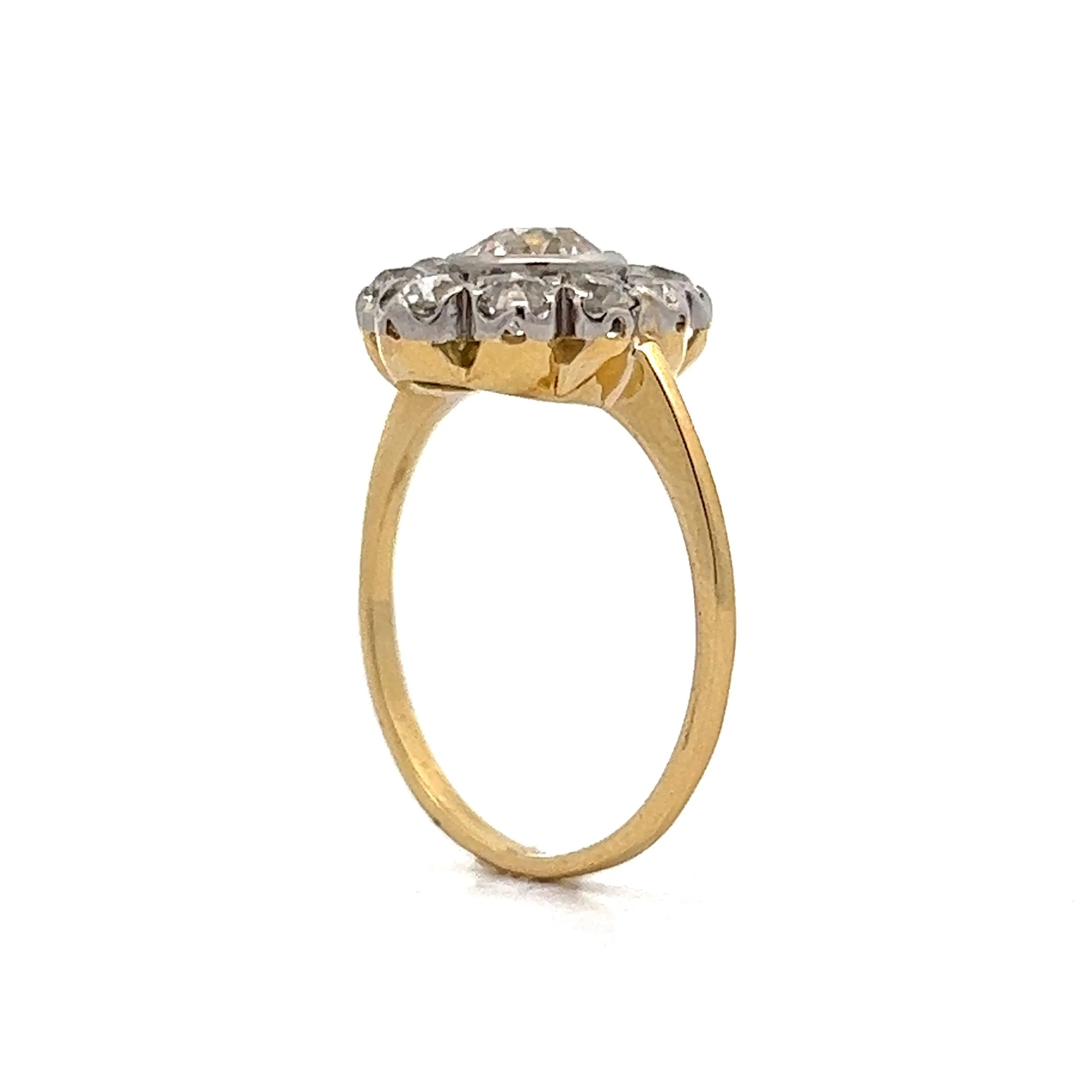 .78 Old European Cut Diamond Halo Engagement Ring - Image 5