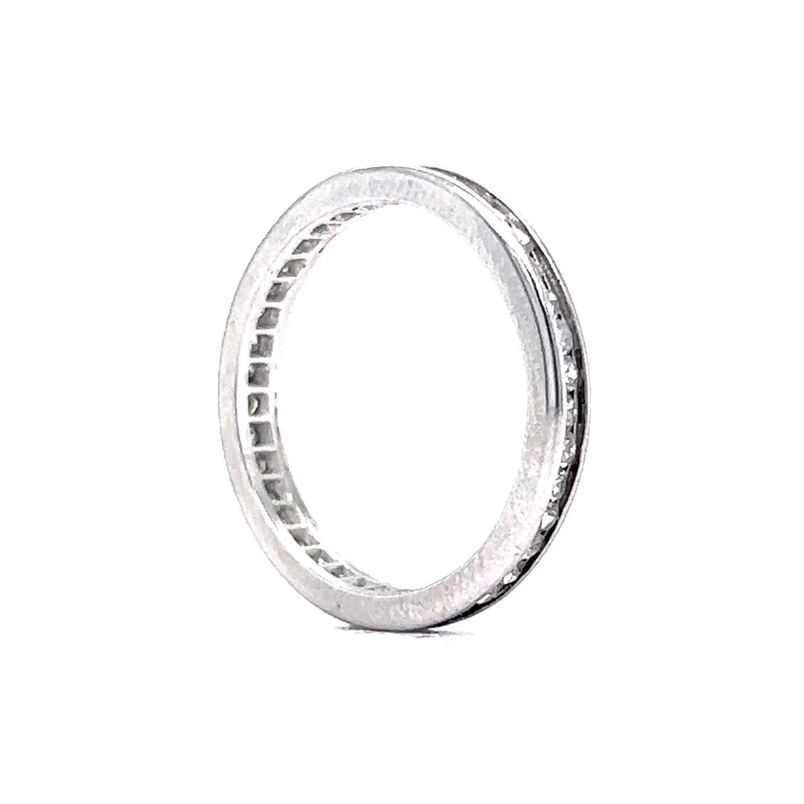 .78 Antique Art Deco Diamond Eternity Wedding Band in Platinum - Image 5