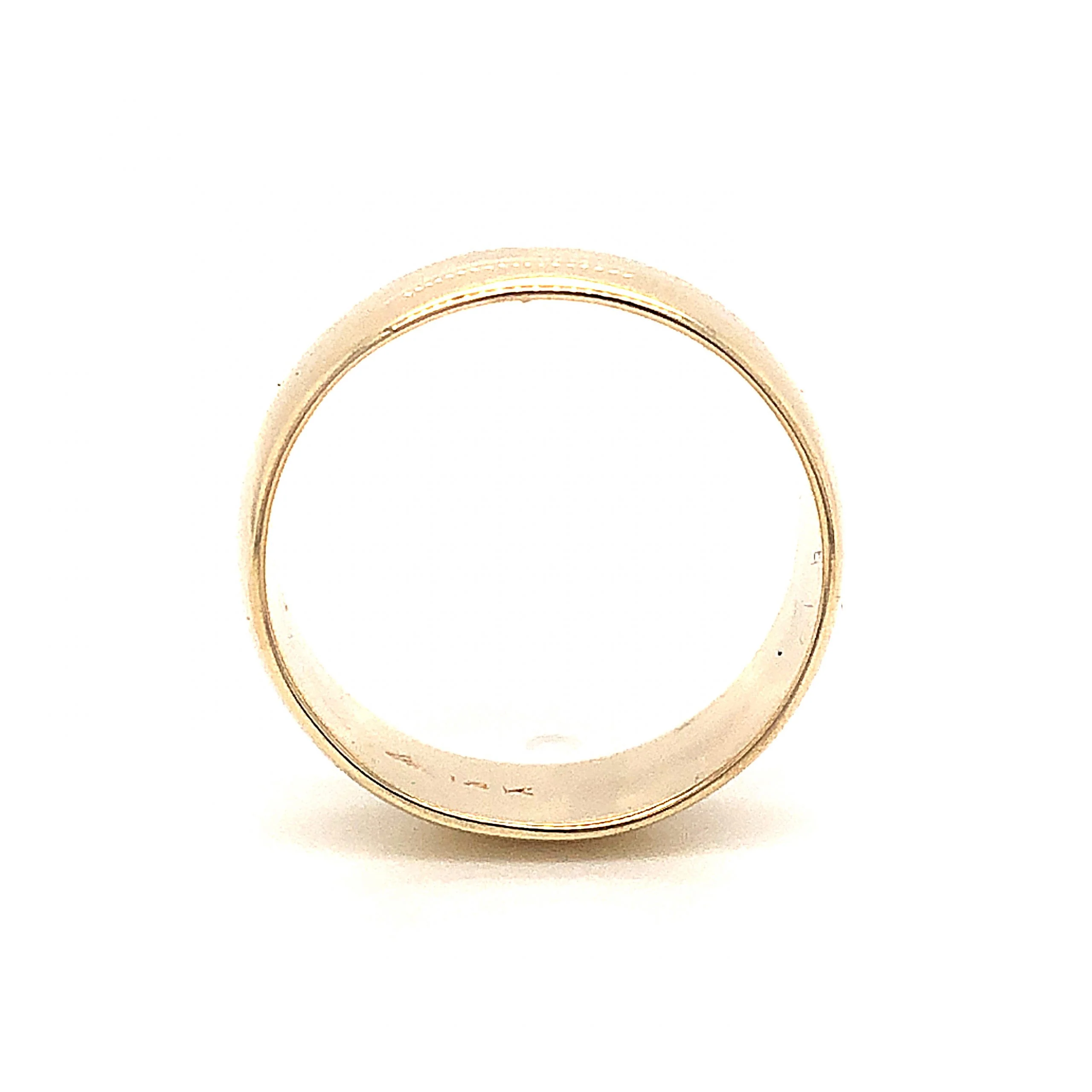7mm Modern Wedding Band in 14k Yellow Gold - Image 3