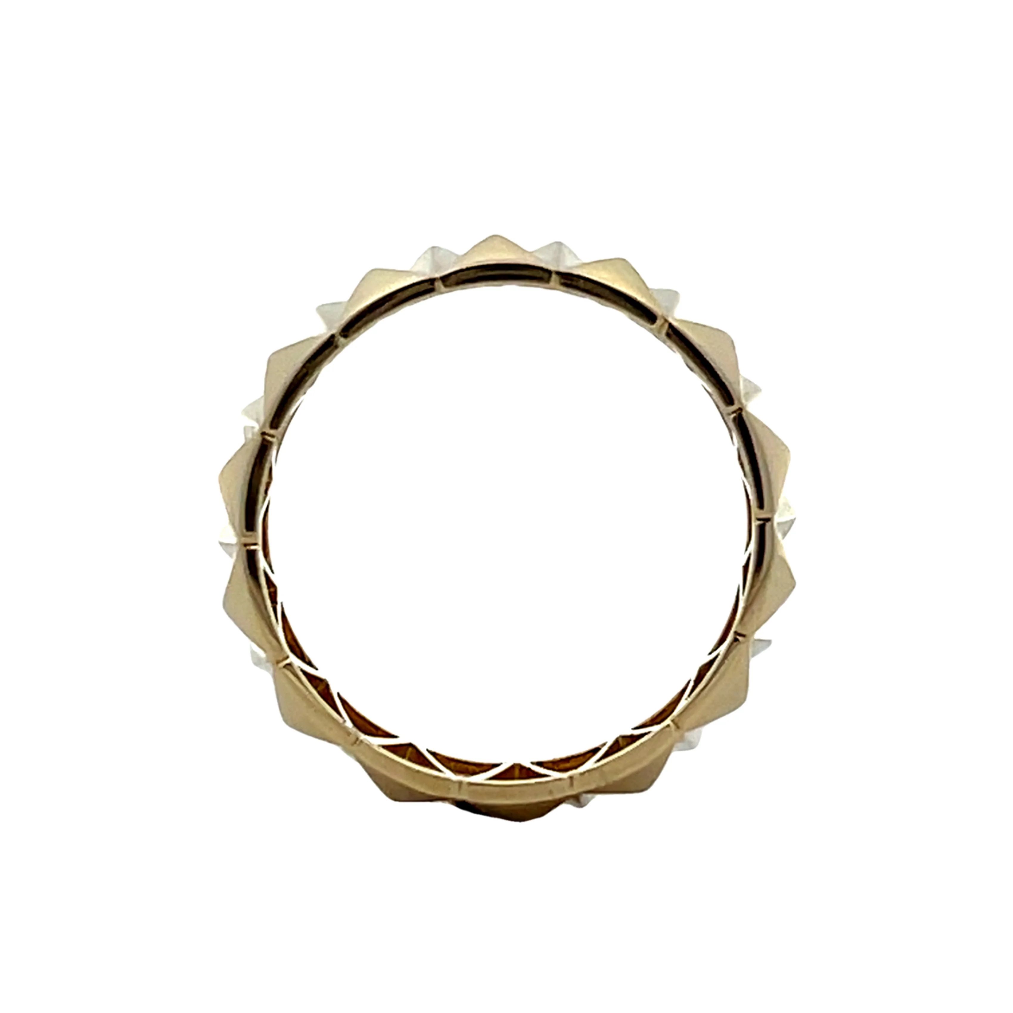 7mm Vintage Inspired Triangular Geometric Band in 14k - Image 5