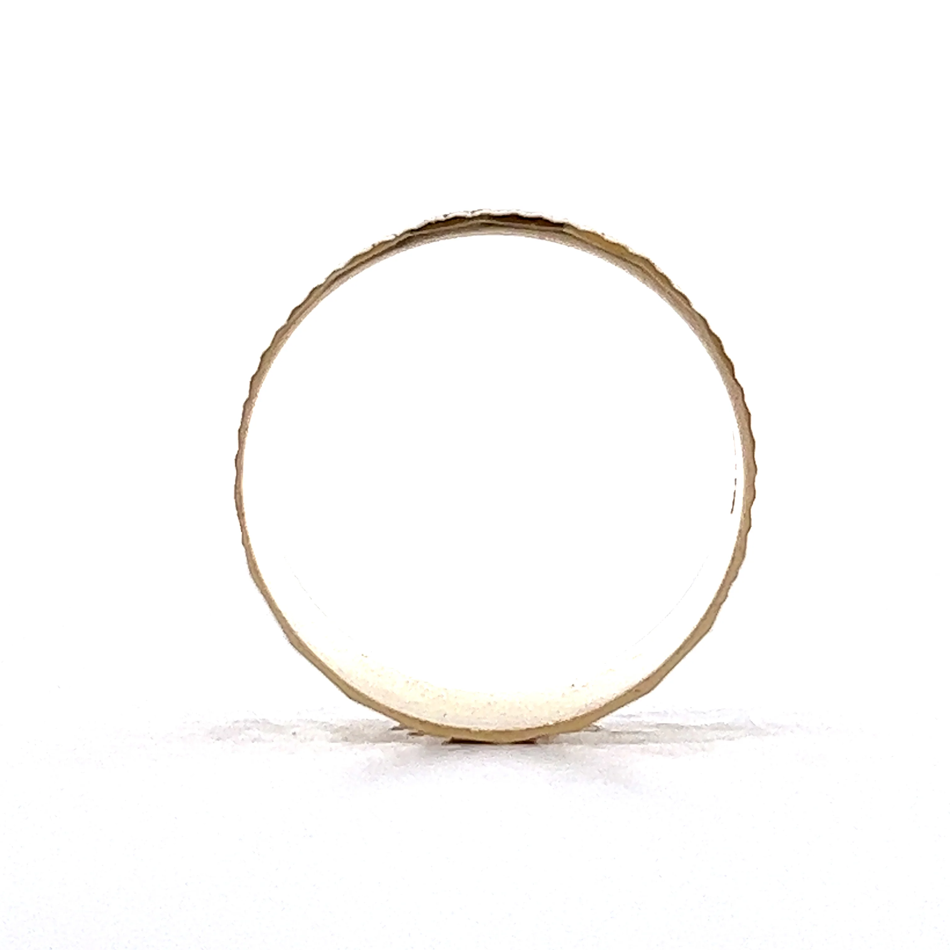 7mm Wide Textured Stacking Band in 14k Yellow Gold - Image 4
