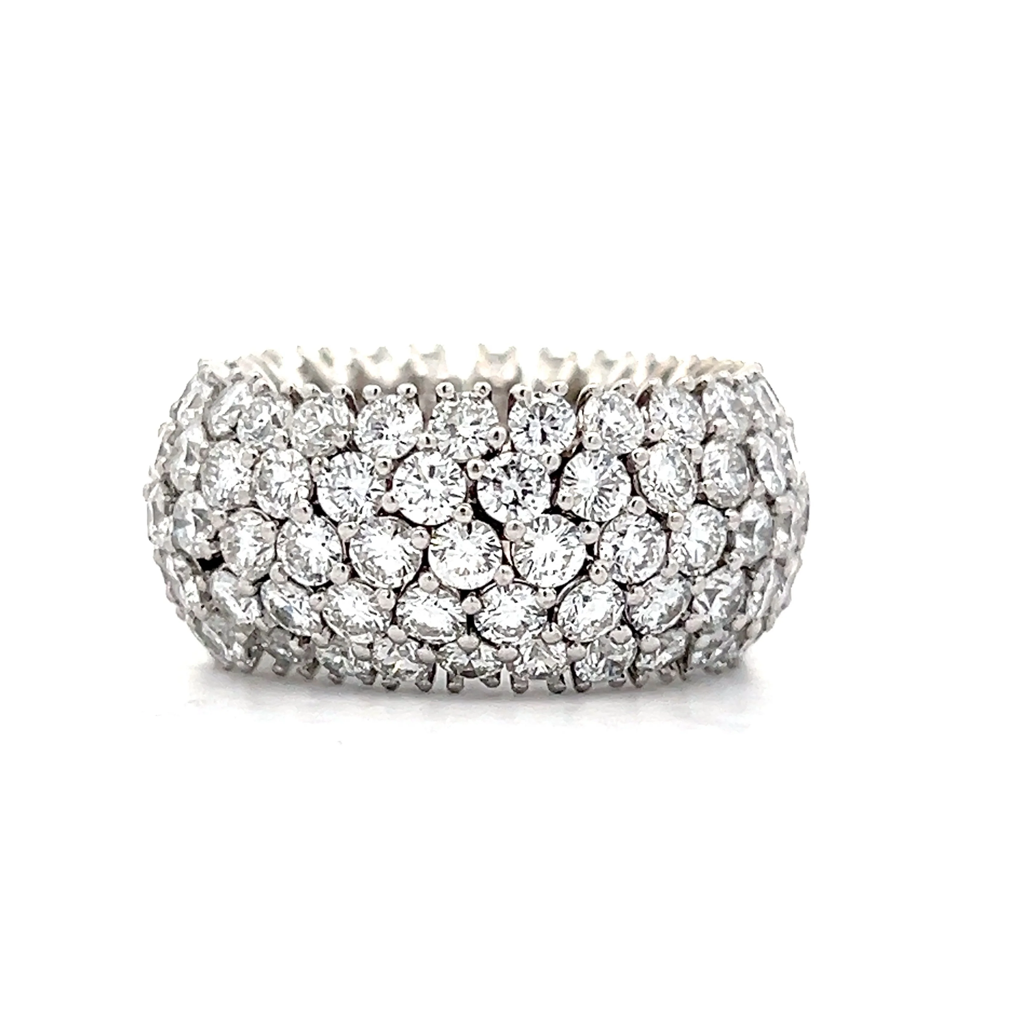 8.17 Flexible Pave Diamond Cocktail Ring in Platinum - Image 2