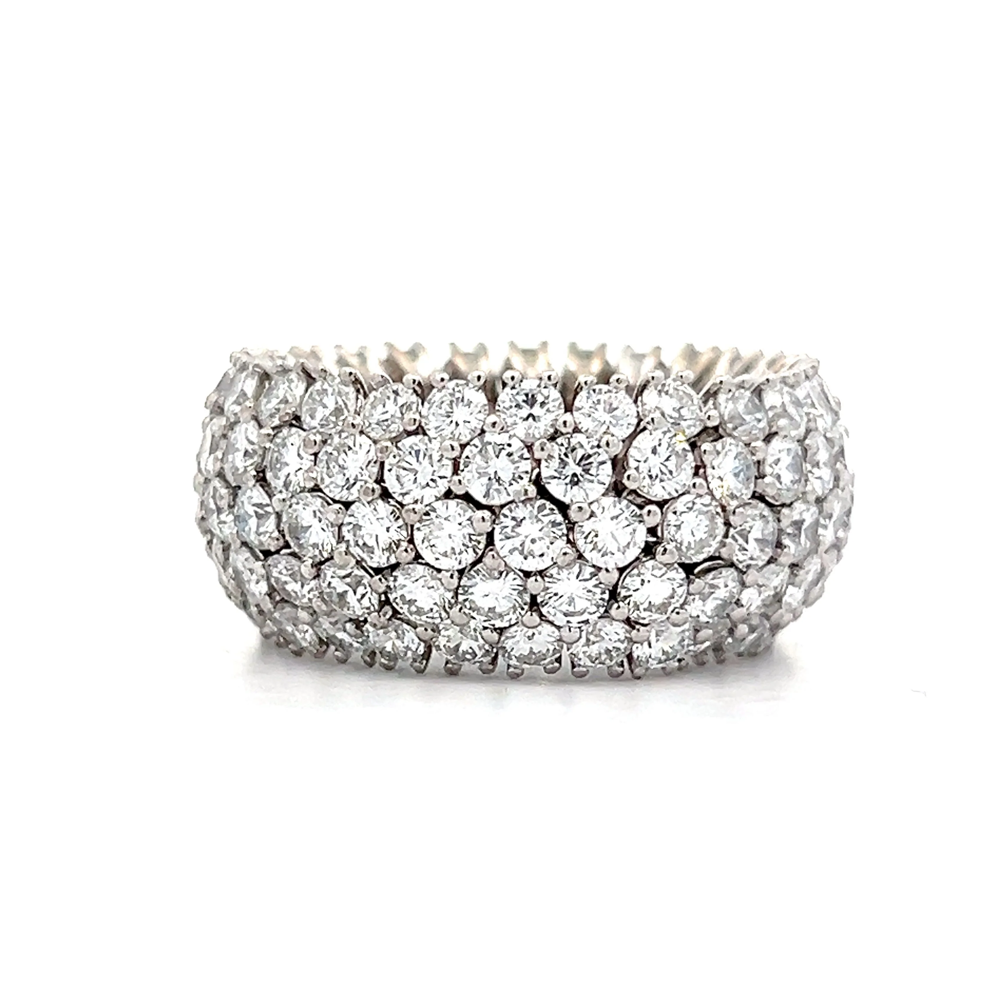 8.17 Flexible Pave Diamond Cocktail Ring in Platinum - Image 3