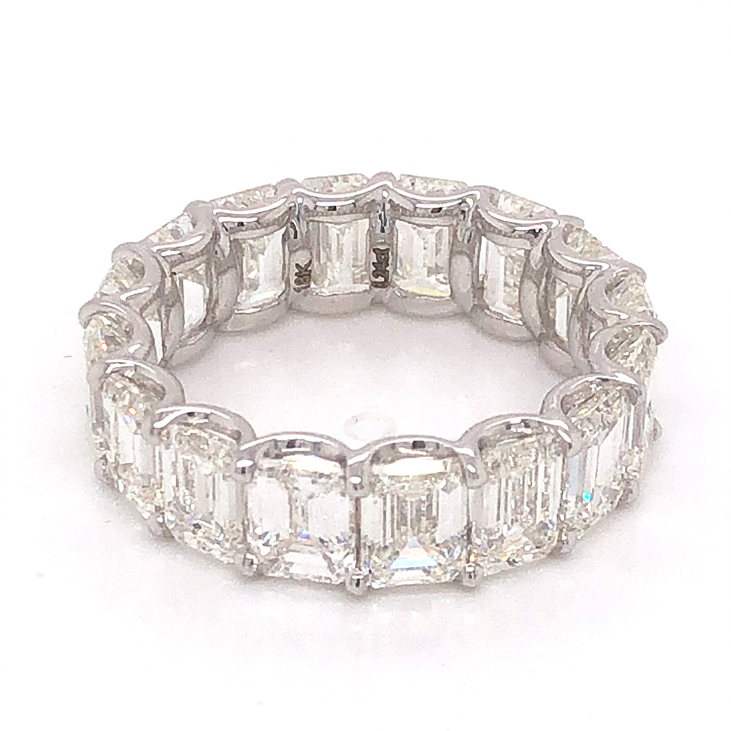 8.24 Emerald Cut Diamond Band in 18k White Gold - Image 3