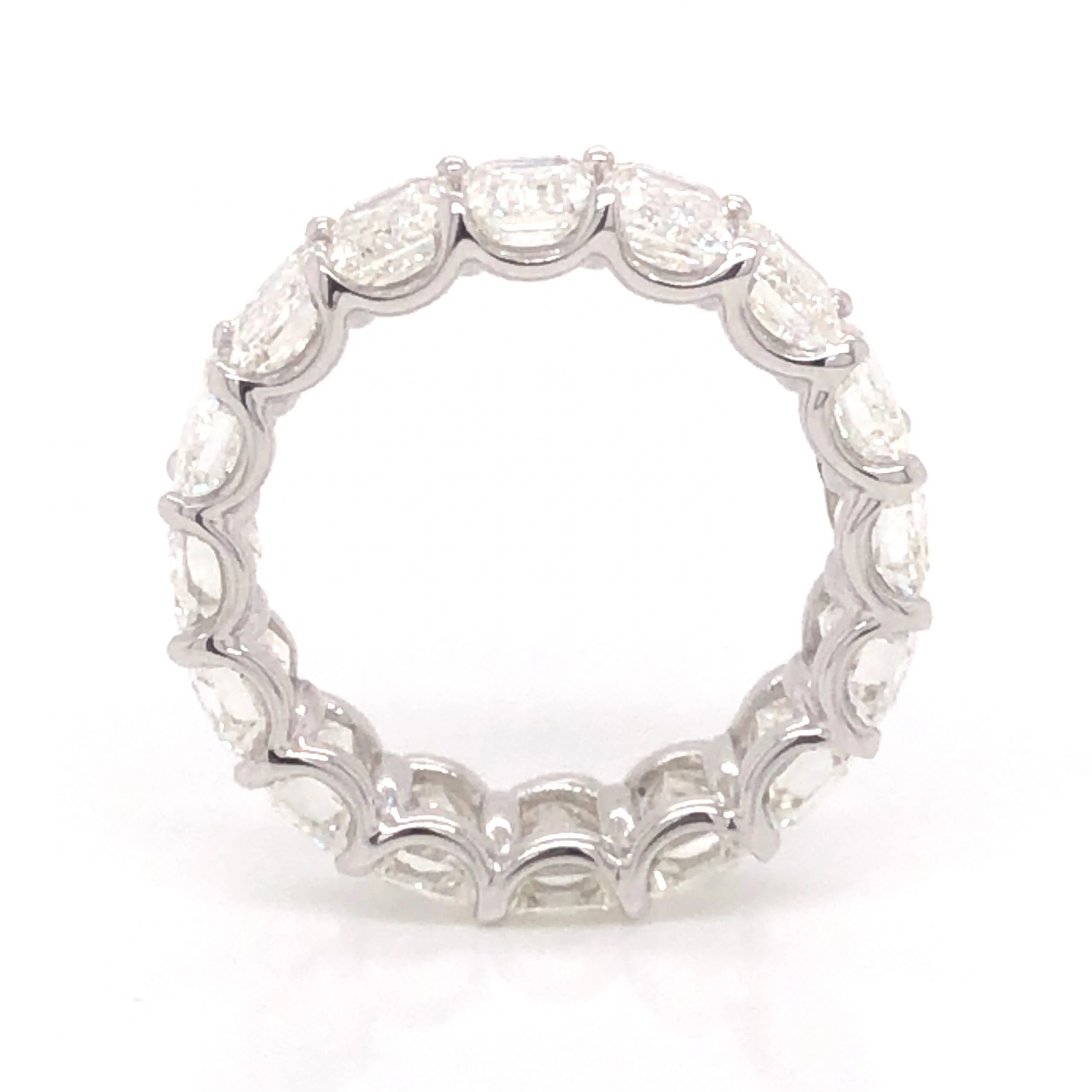 8.24 Emerald Cut Diamond Band in 18k White Gold - Image 4