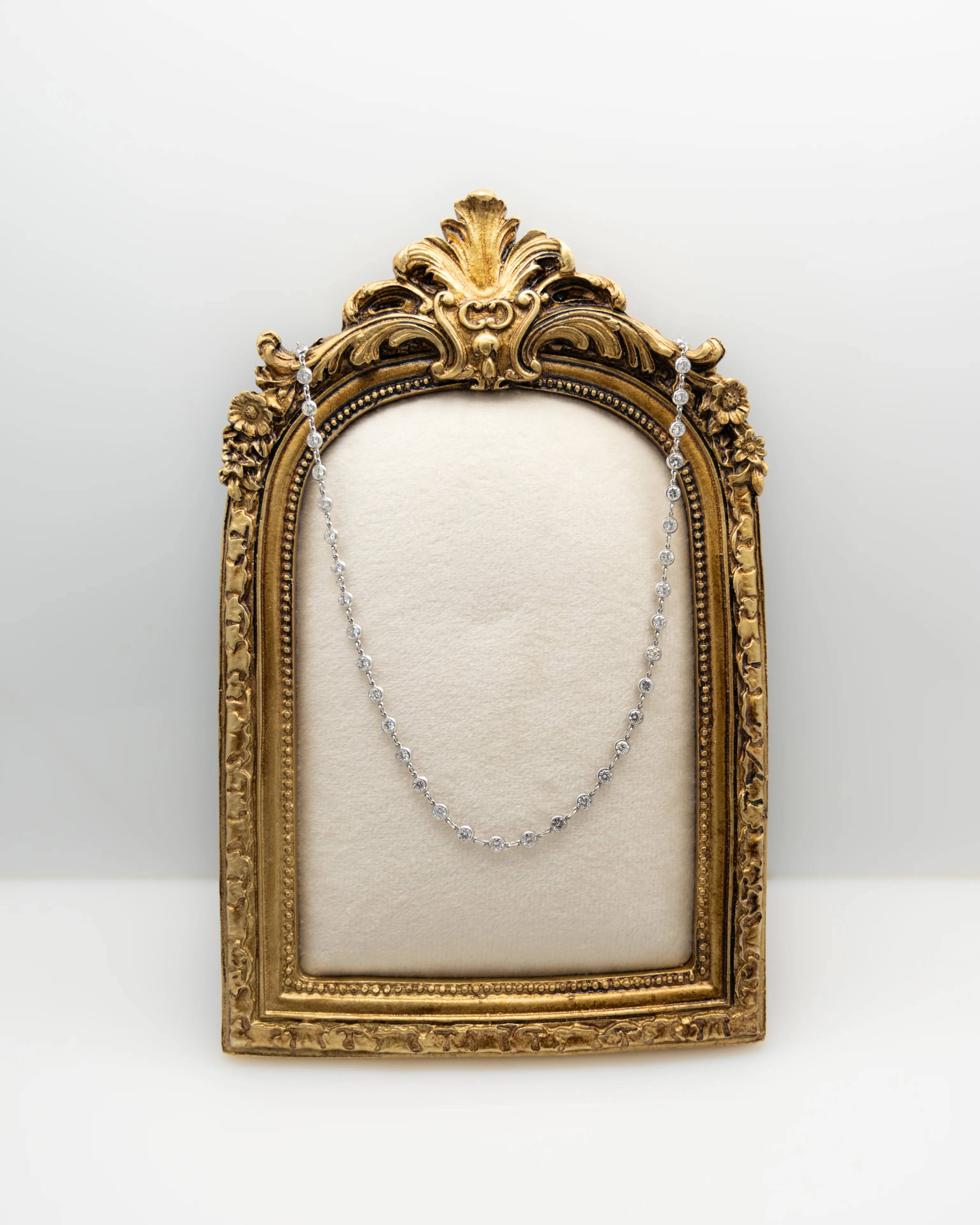 8.45 Bezel Diamond Necklace in Platinum - Image 4