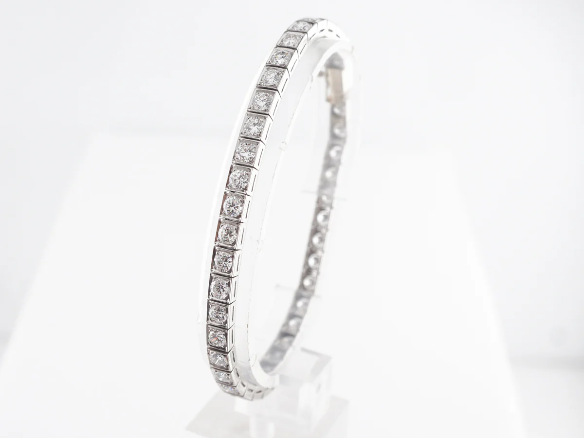 8 Carat Tennis Bracelet w/ Diamonds in Platinum - Image 3