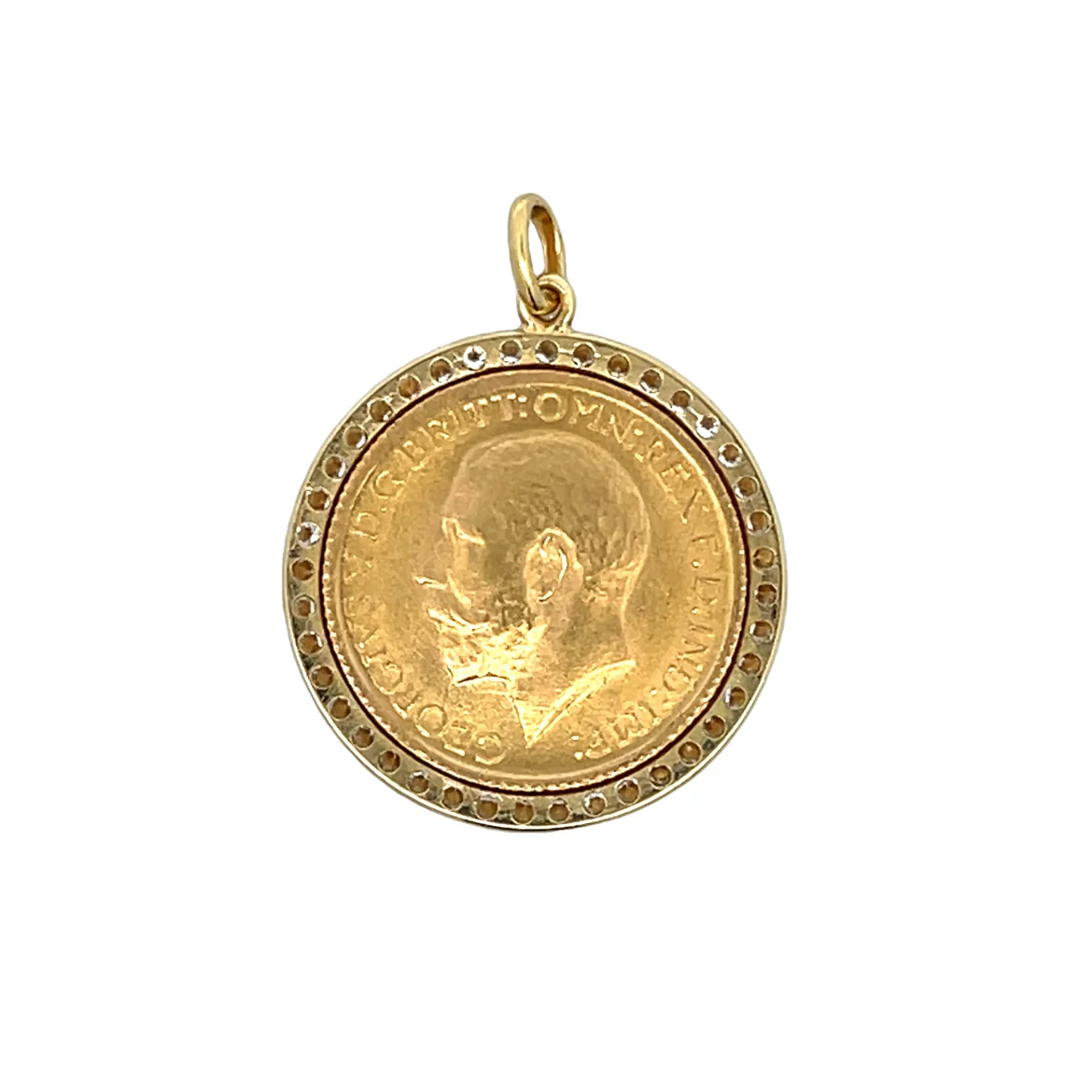 .80 Antique King George Coin Pendant in 18k Yellow Gold - Image 2
