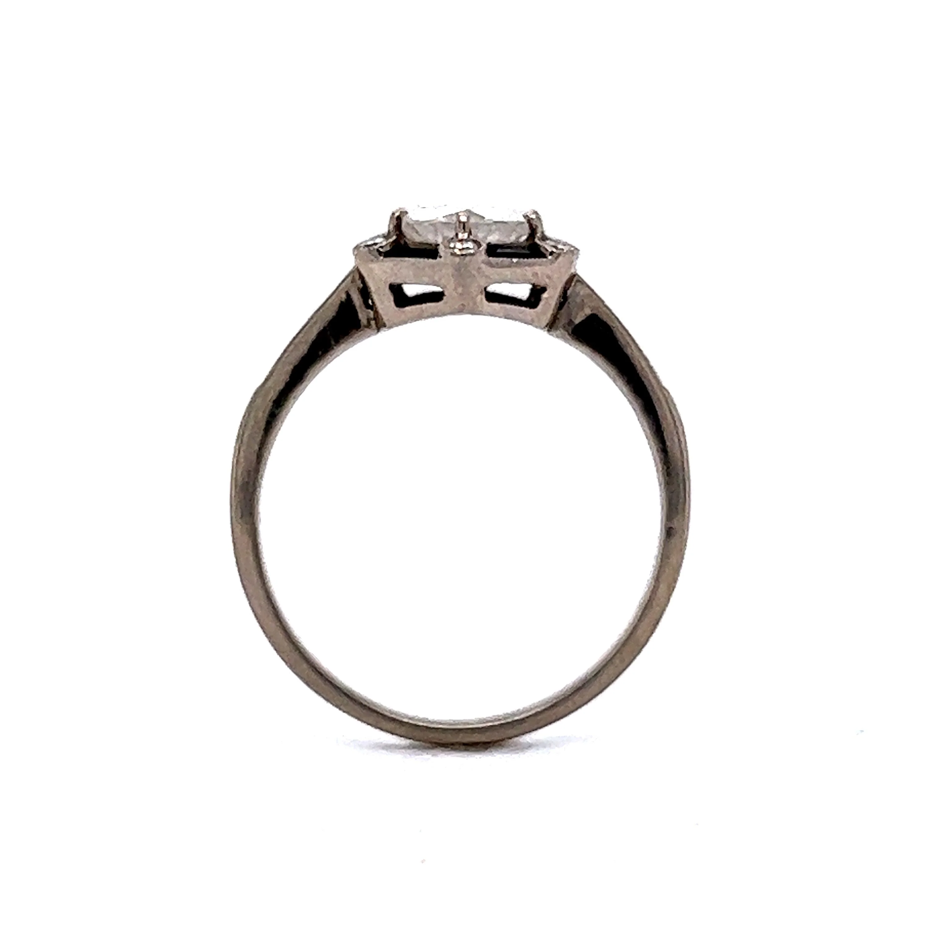 .80 Diamond & Onyx Engagement Ring in 18k White Gold - Image 4