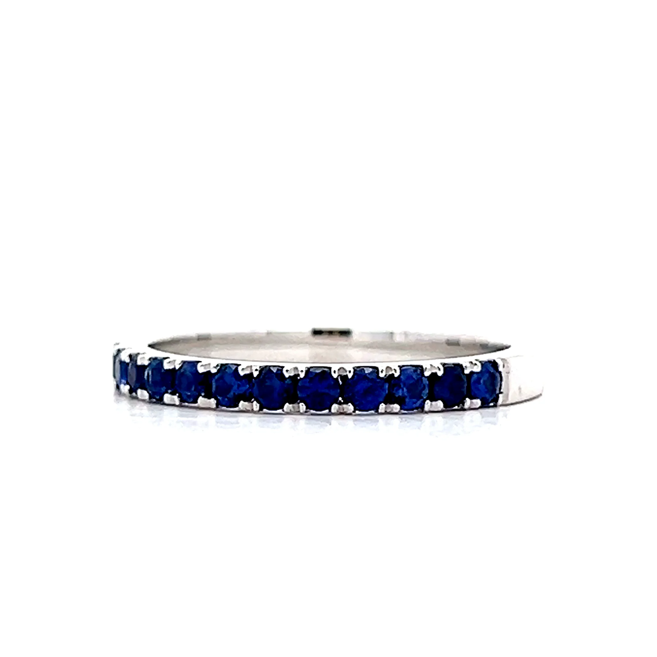 .80 French Cut Sapphire Wedding Band in 14k - Image 2