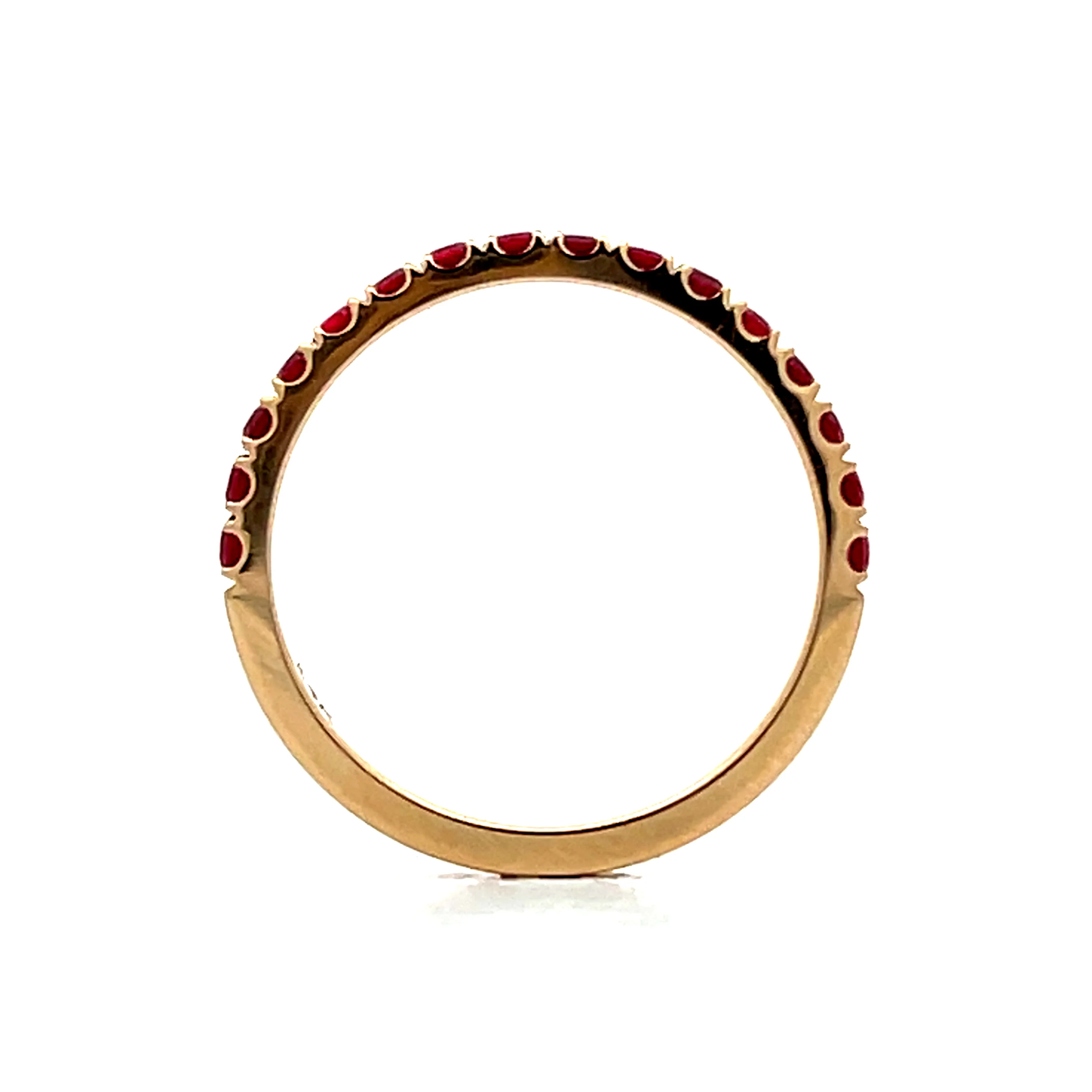 .80 Half-Eternity Stacking Band in 14k Yellow Gold - Image 4