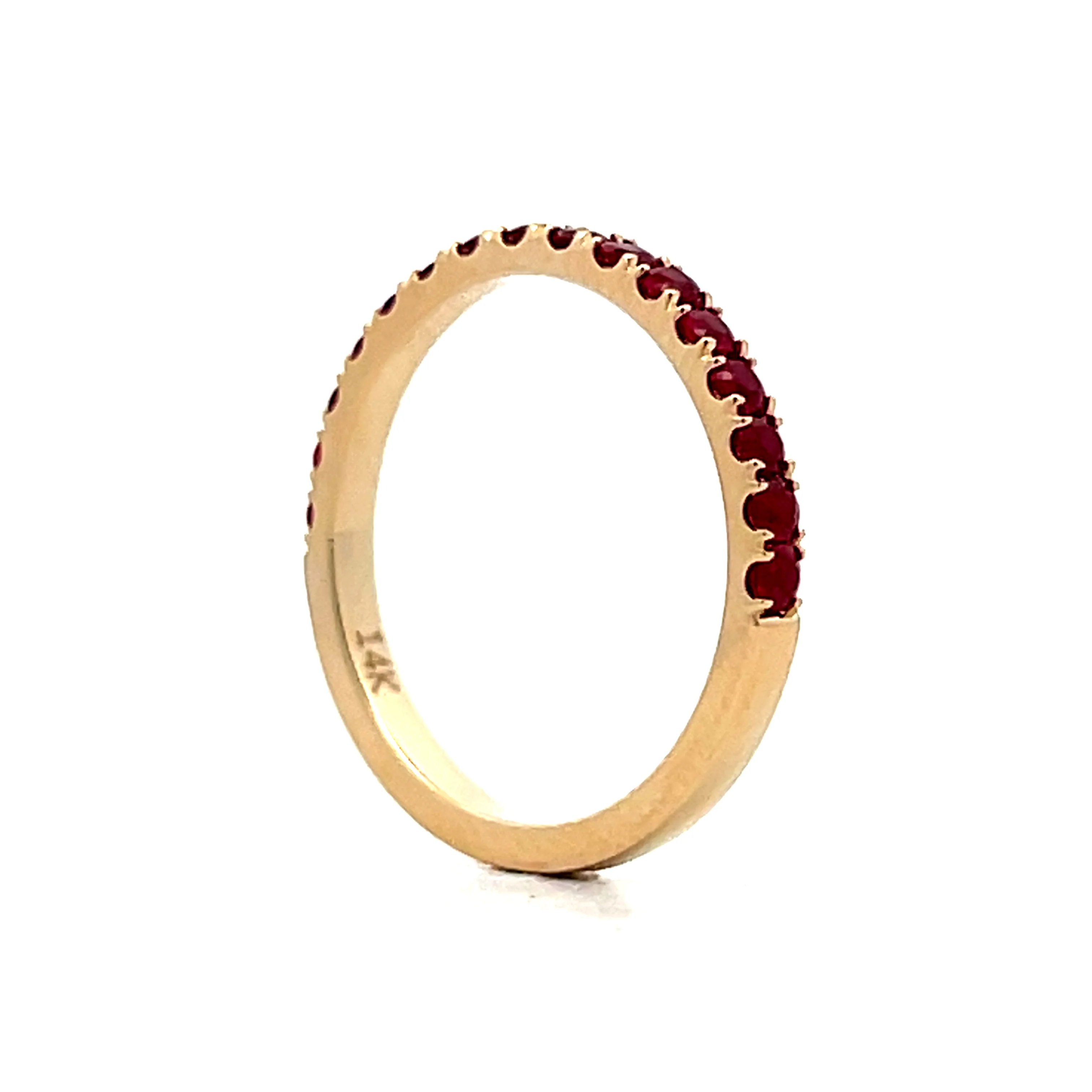 .80 Half-Eternity Stacking Band in 14k Yellow Gold - Image 5