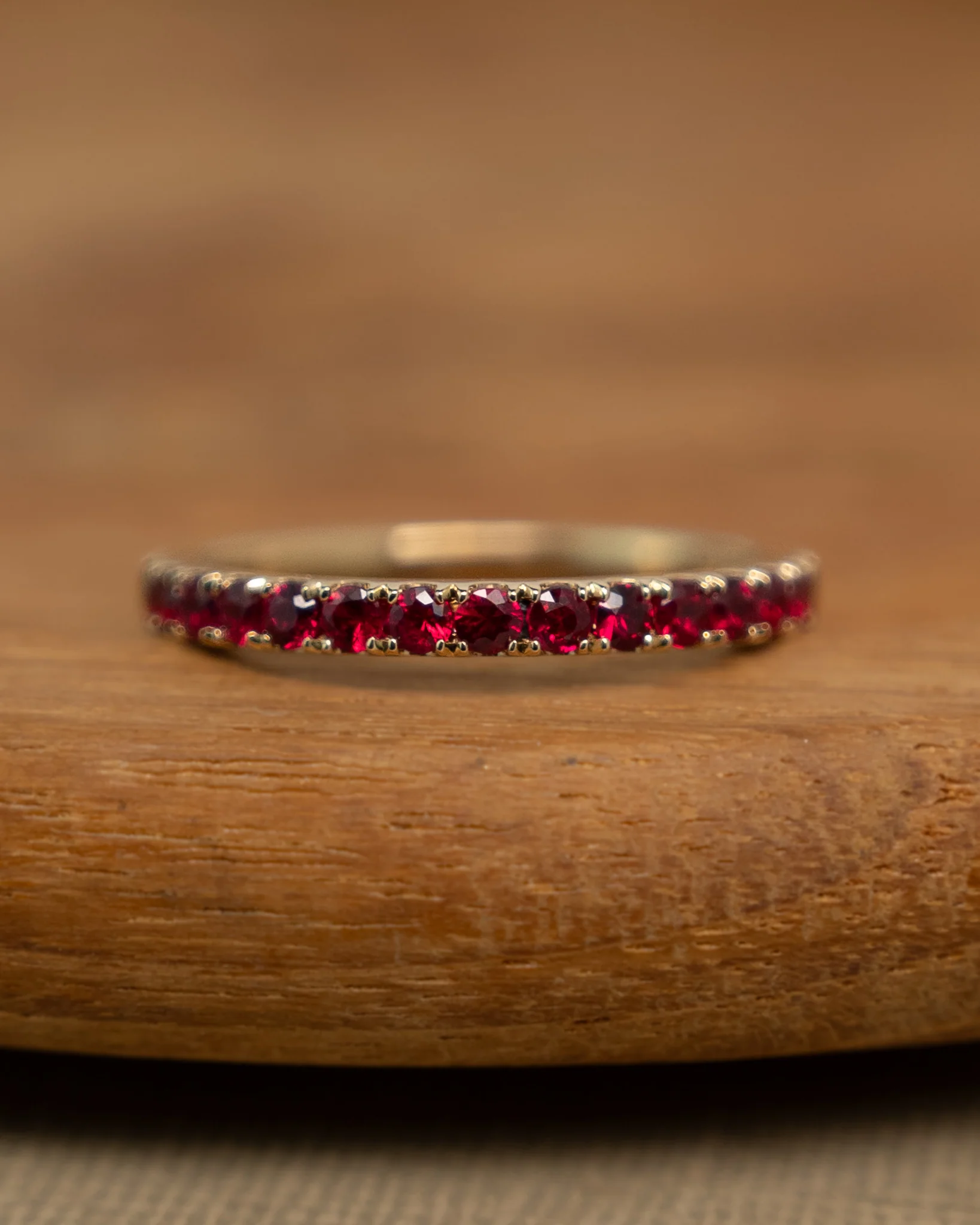 .80 Half-Eternity Stacking Band in 14k Yellow Gold - Image 6