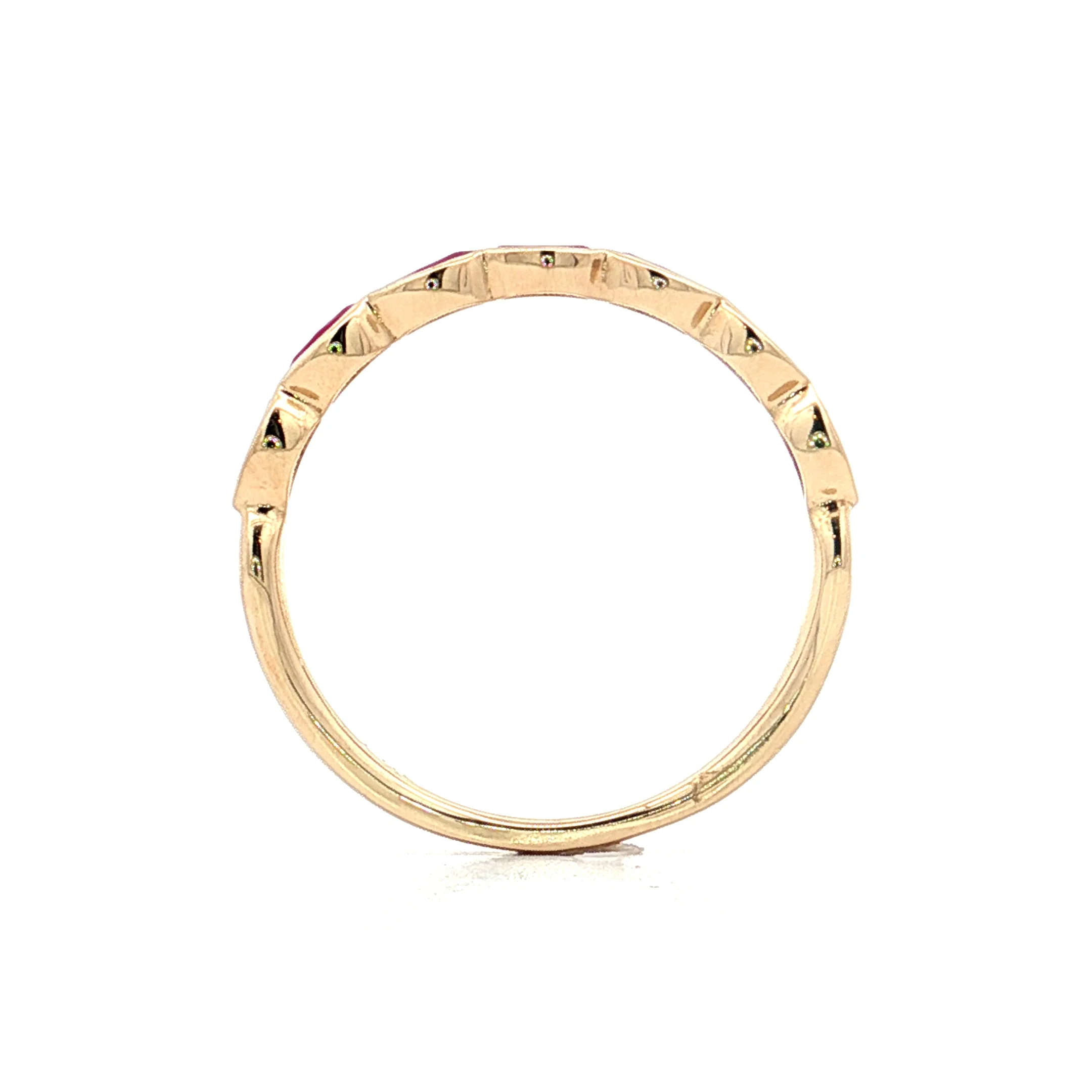 .80 Marquise Cut Ruby Wedding Band 14k - Image 4