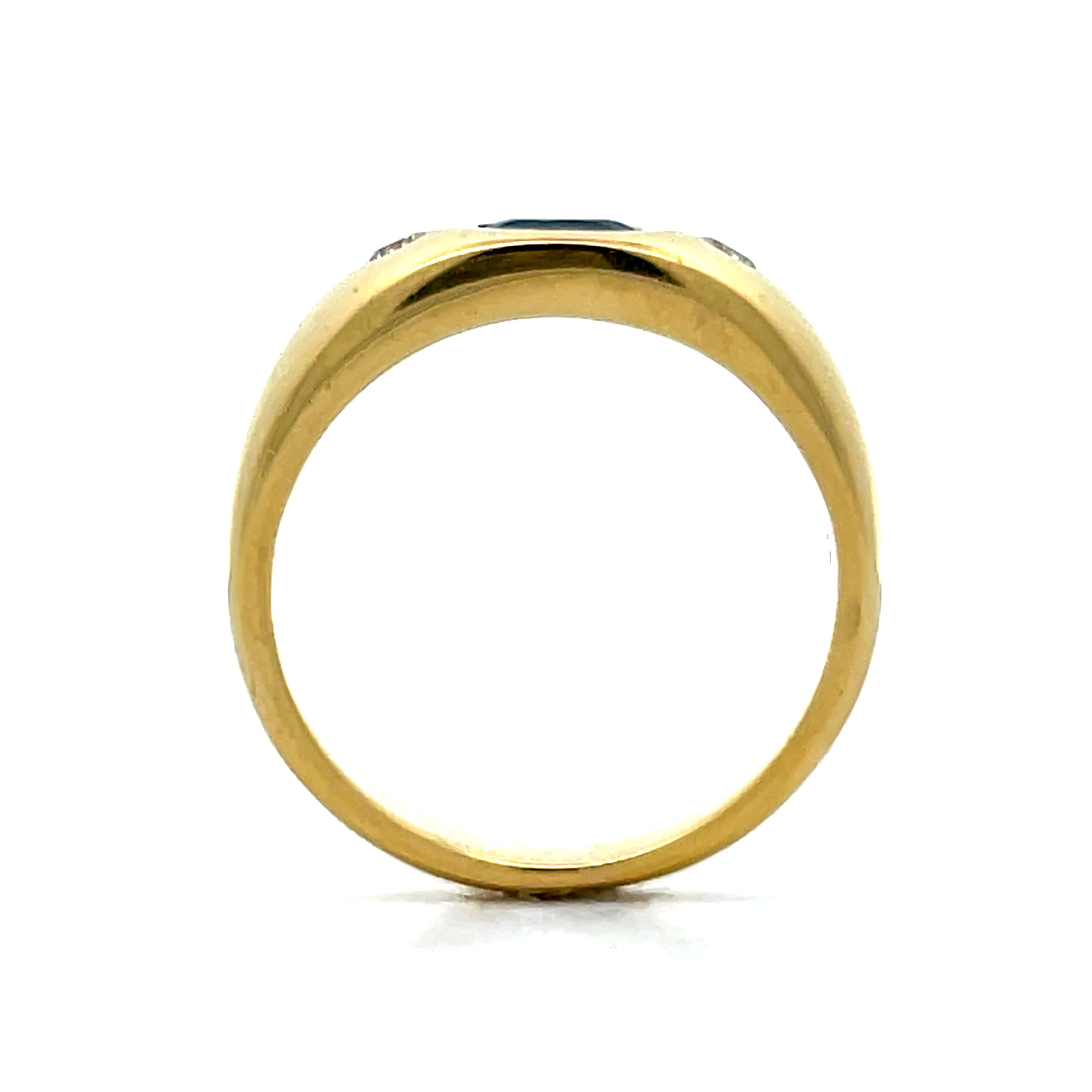 .80 Mens Cabochon Sapphire & Diamond Ring in 18k - Image 4