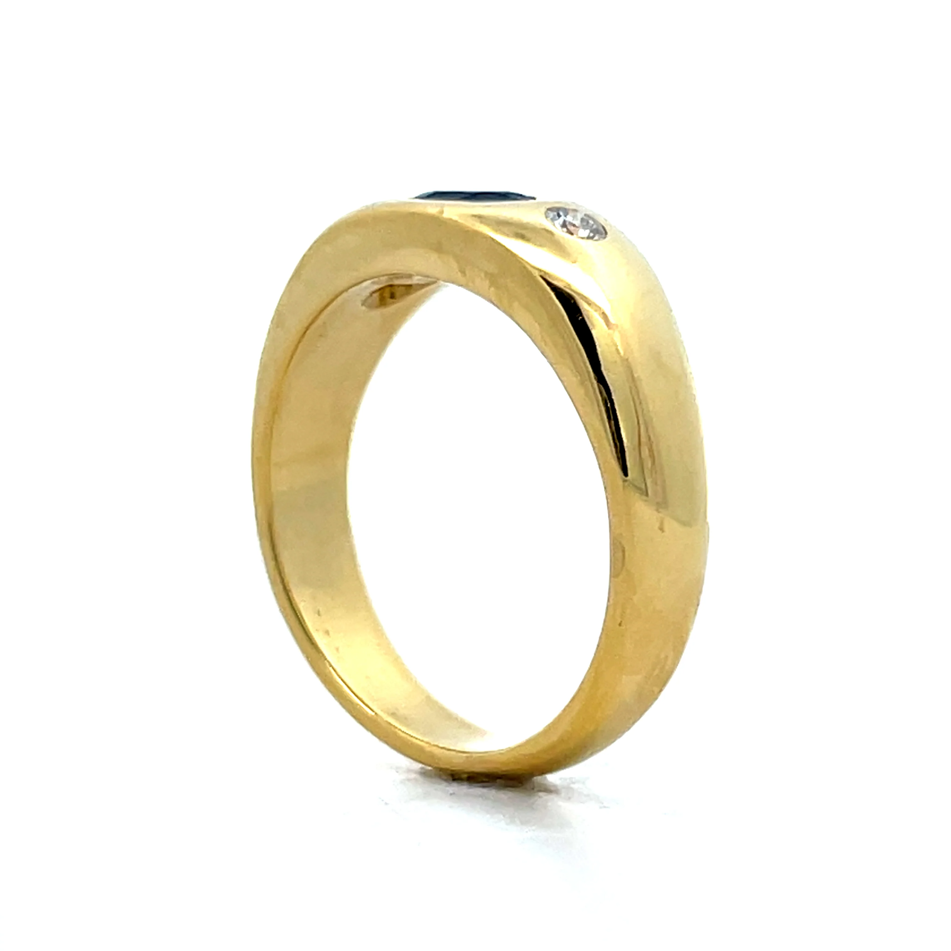 .80 Mens Cabochon Sapphire & Diamond Ring in 18k - Image 5