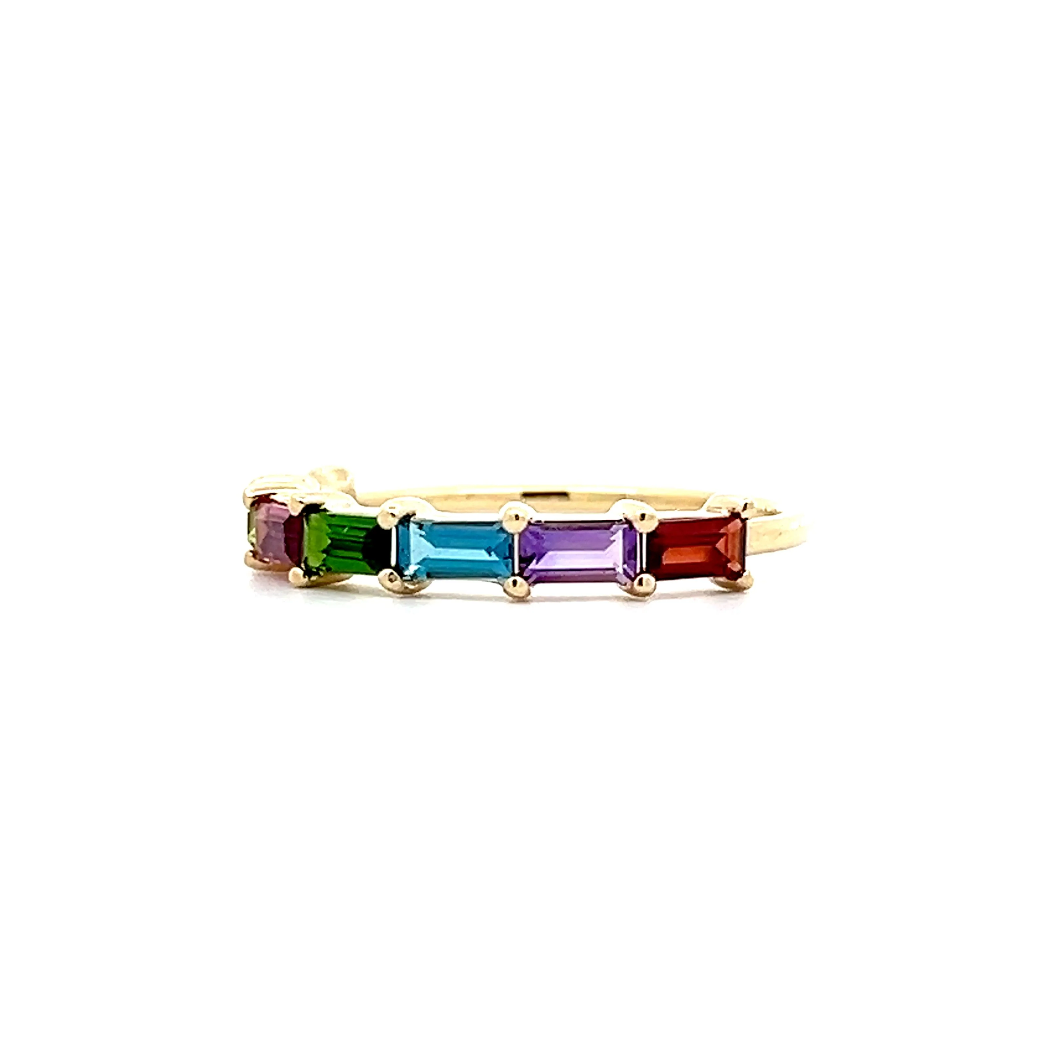 .80 Multi-Gemstone Stacking Ring in 14k Yellow Gold - Image 2
