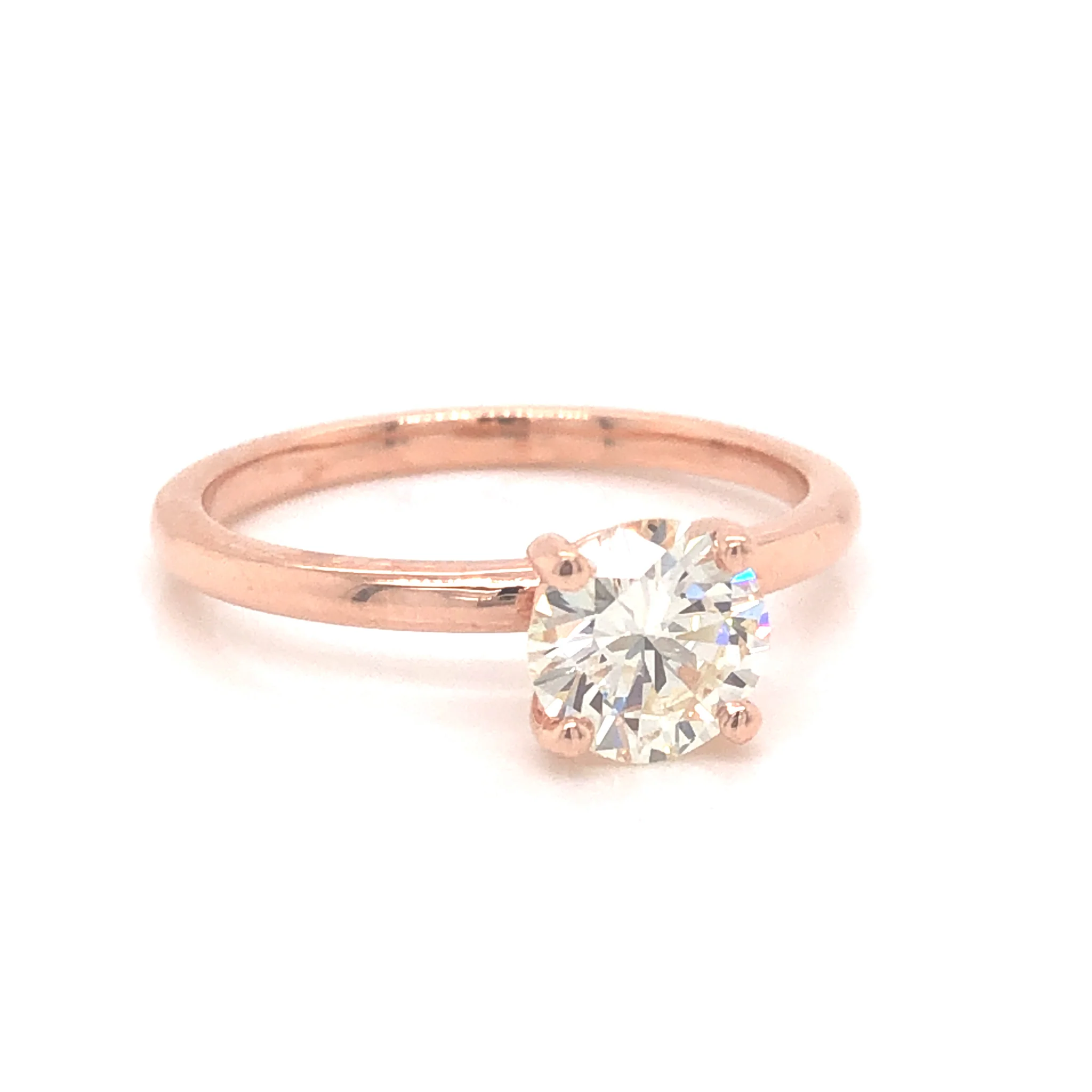 .80 Solitaire Diamond Engagement Ring in 14k Rose Gold - Image 3