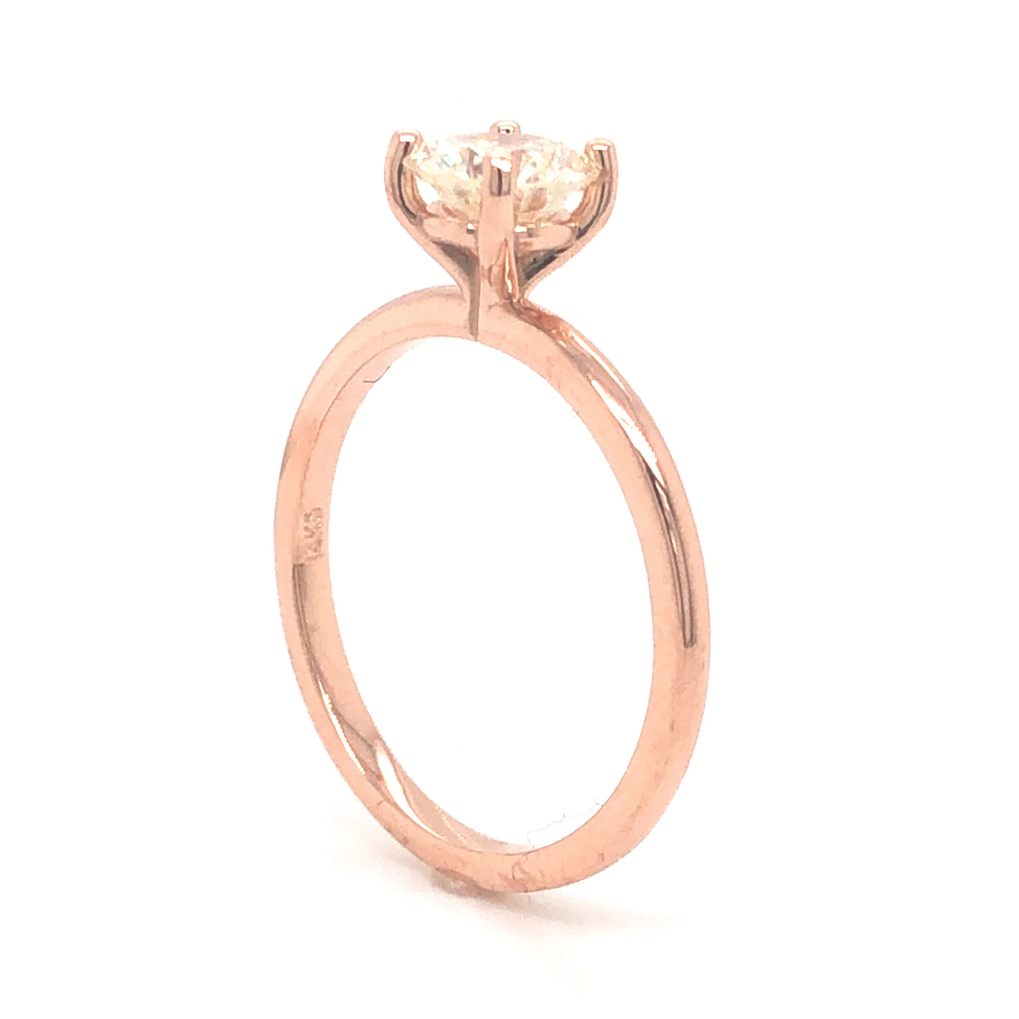 .80 Solitaire Diamond Engagement Ring in 14k Rose Gold - Image 5